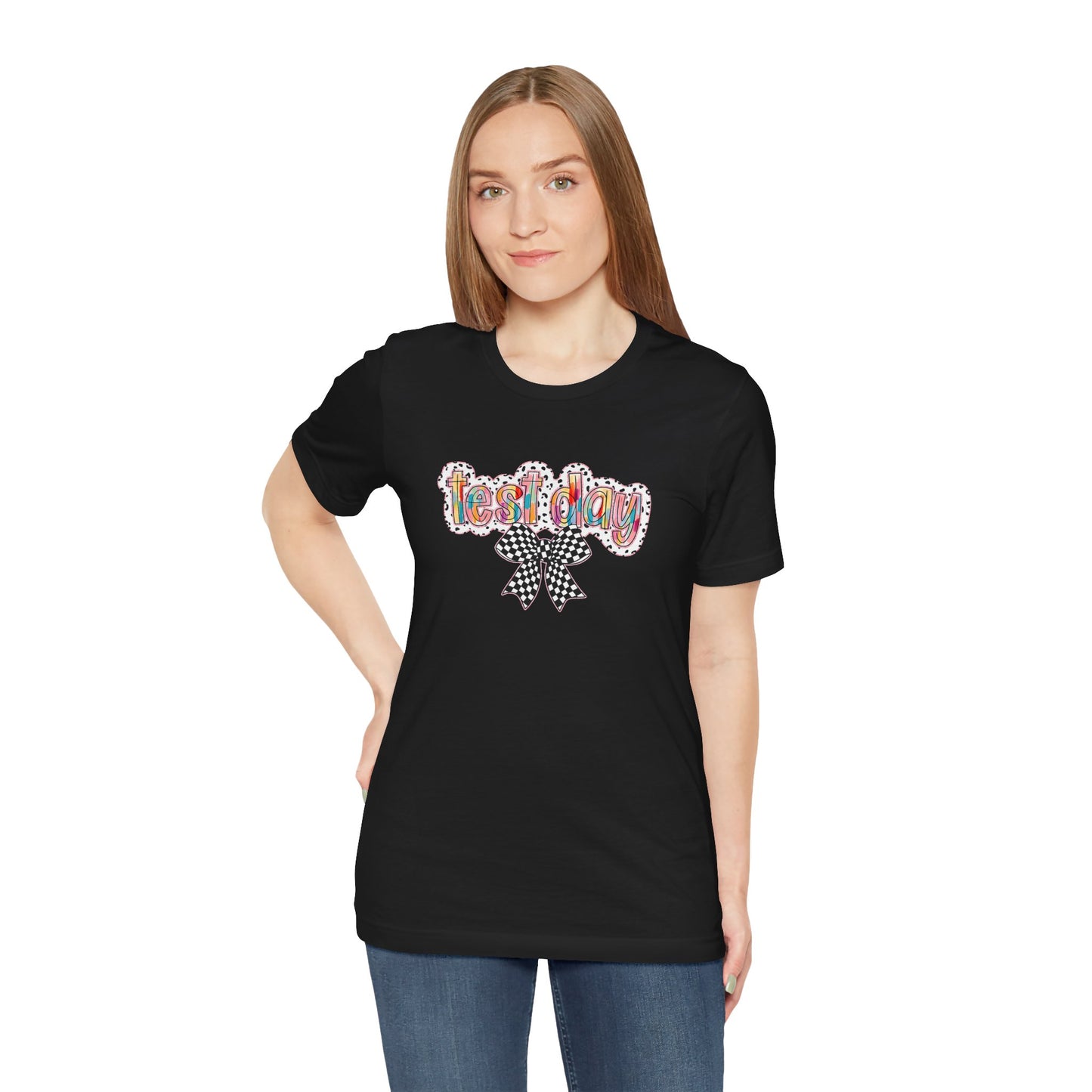 Bella + Canvas Test Day Short Sleeve Tee, Fun Gift, Party Attire, Unisex Shirt, Casual Wear, Summer Style