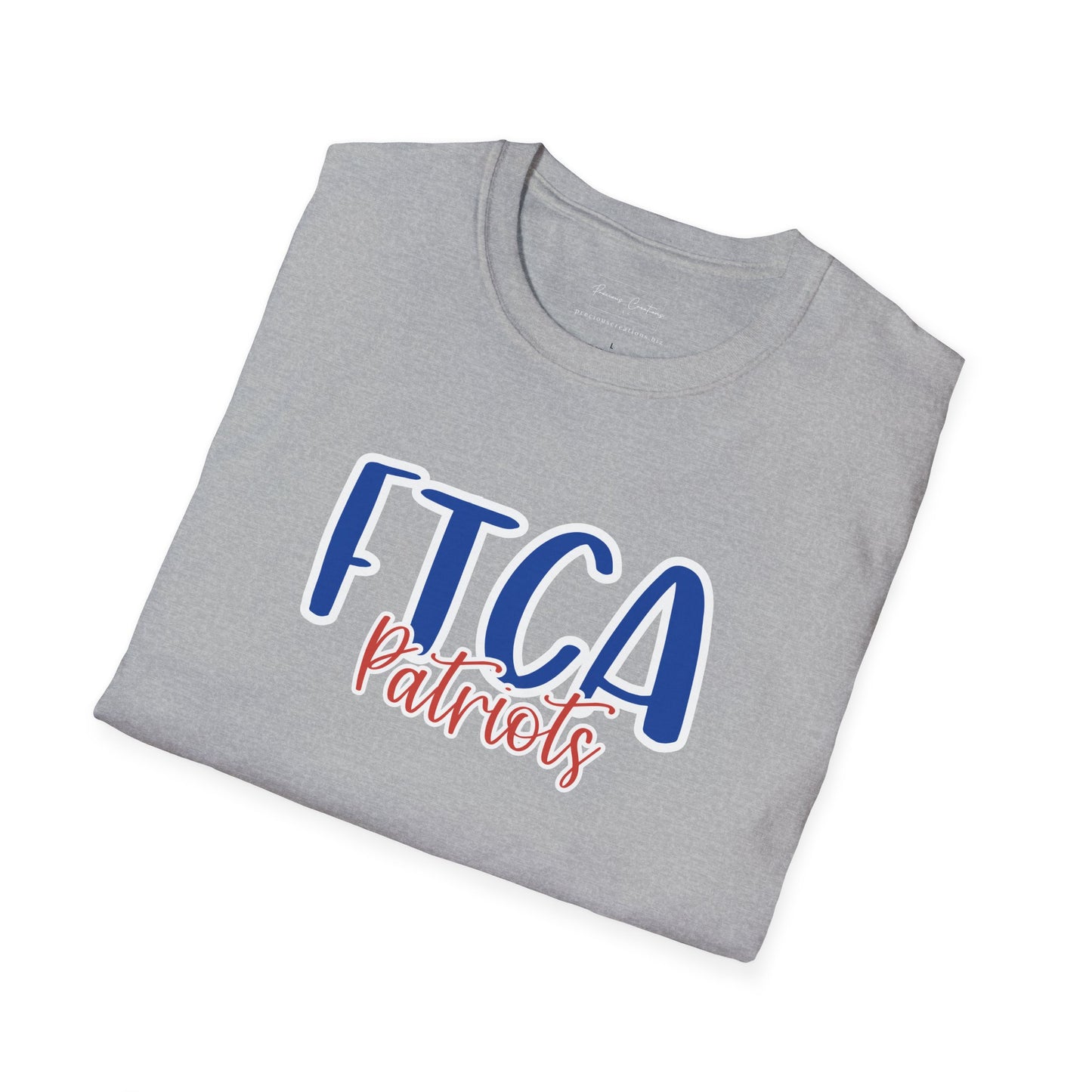 Gildan Faith Training Christian Academy Patriots Style 2 Unisex Softstyle T-Shirt, Cute Graphic Tee, Team Spirit Shirt, Casual Wear, Gift for Fans