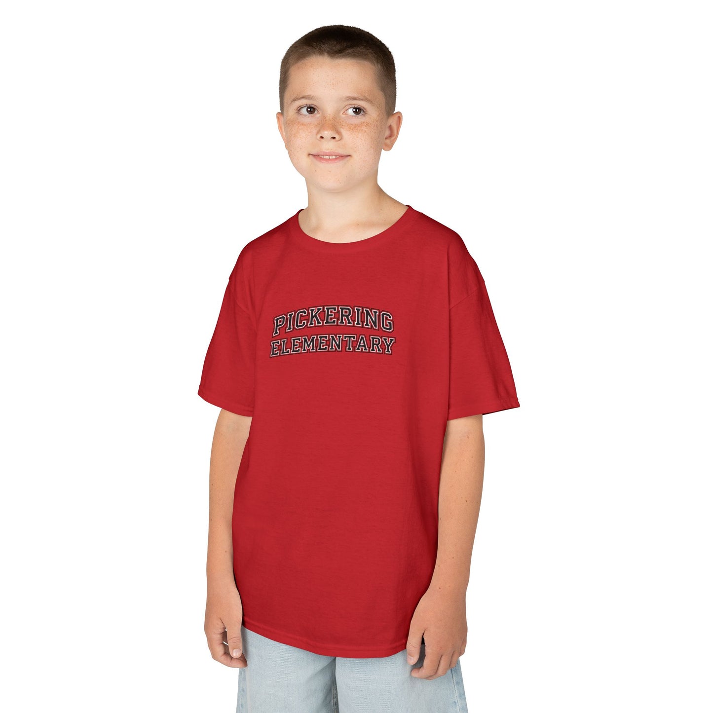 Custom Name Gildan Kids Heavy Cotton Tee with Pickering Design, Cute Children's T-Shirt, School Spirit Apparel, Gift for Young Fans, Sporty Kids Wear