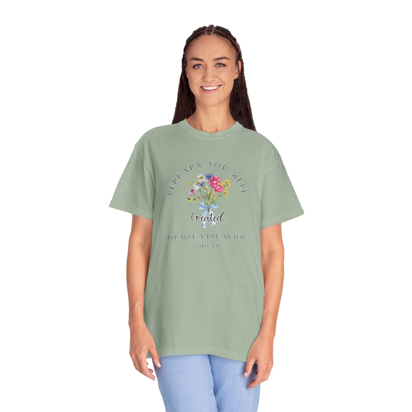 Comfort Colors Esther 4:14 Light colors Inspirational Floral T-Shirt, Unisex Garment-Dyed Tee, Perfect Gift, Spiritual Apparel, Thoughtful Quote Shirt, Everyday Wear