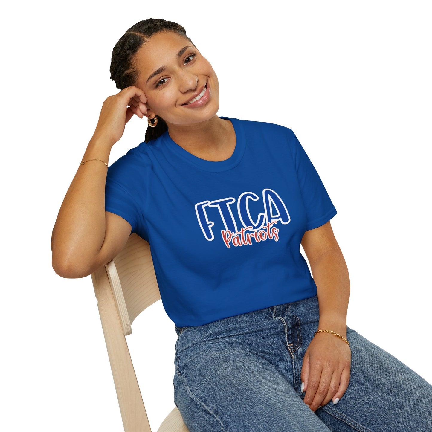 Gildan Faith Training Christian Academy Patriots Style 2 Unisex Softstyle T-Shirt, Cute Graphic Tee, Team Spirit Shirt, Casual Wear, Gift for Fans