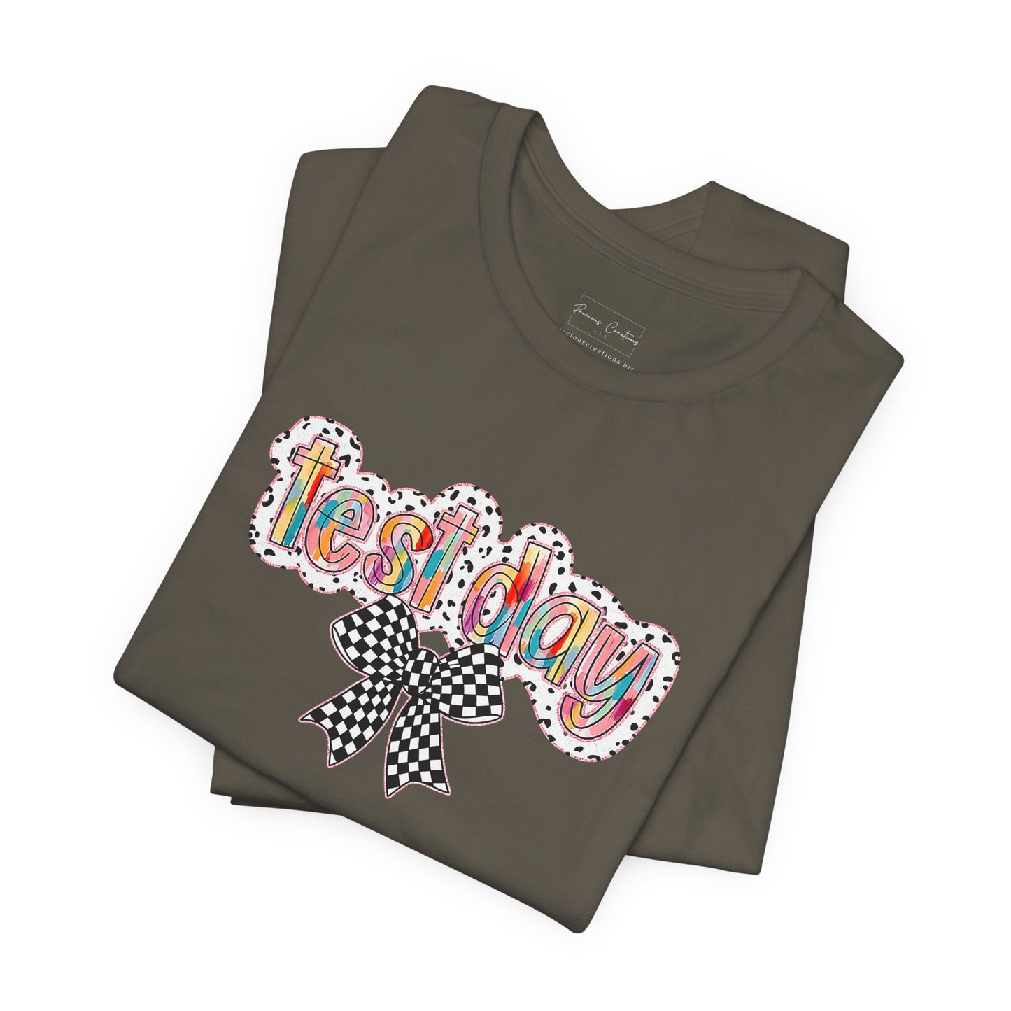Bella + Canvas Test Day Short Sleeve Tee, Fun Gift, Party Attire, Unisex Shirt, Casual Wear, Summer Style