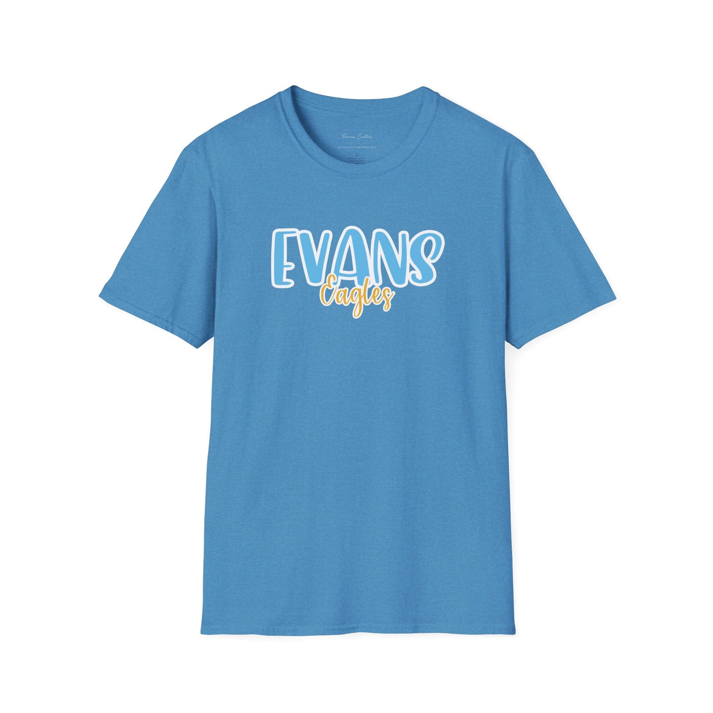 Gildan Evans Eagles Style 2 Unisex Softstyle T-Shirt, Cute Graphic Tee, Team Spirit Shirt, Casual Wear, Gift for Fans