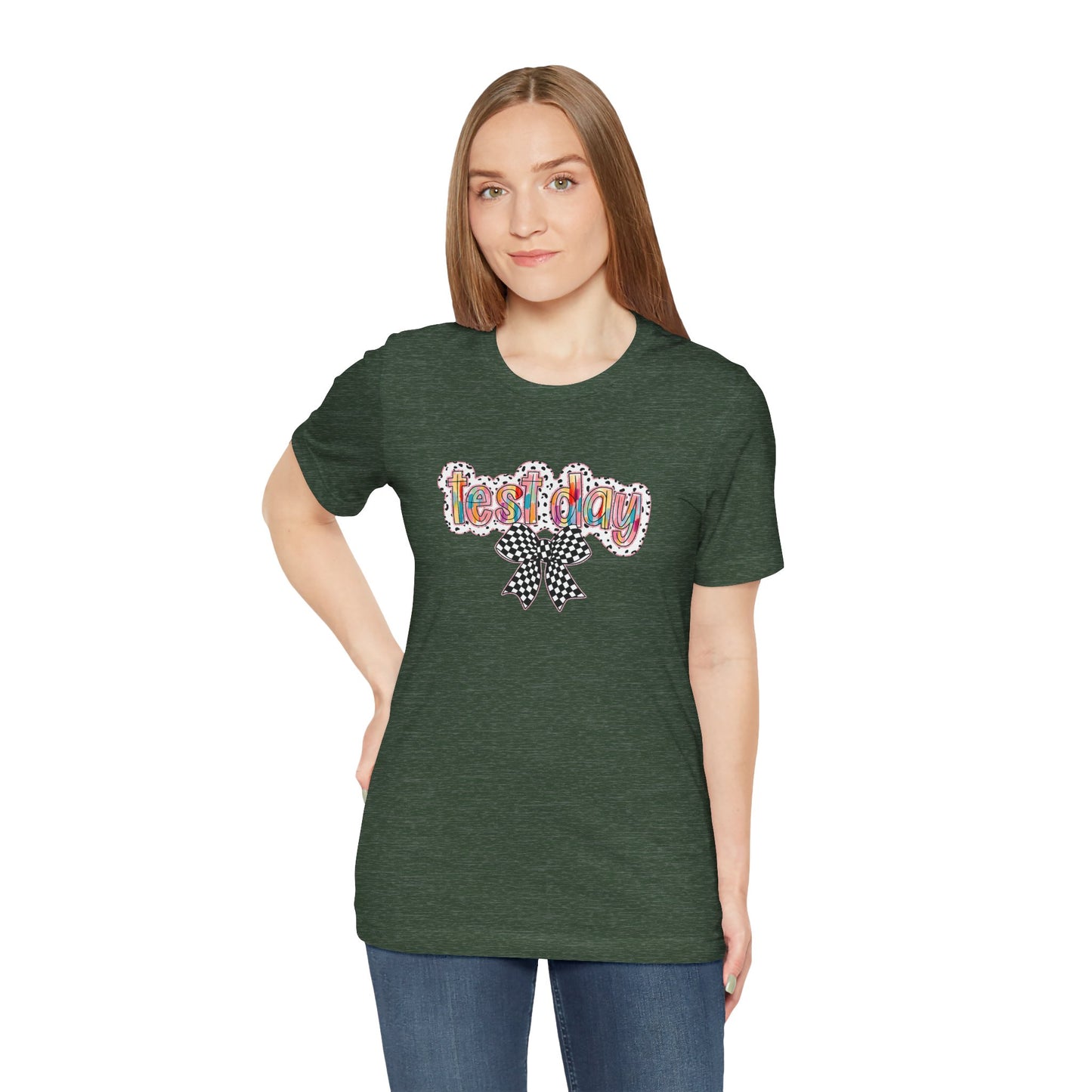 Bella + Canvas Test Day Short Sleeve Tee, Fun Gift, Party Attire, Unisex Shirt, Casual Wear, Summer Style