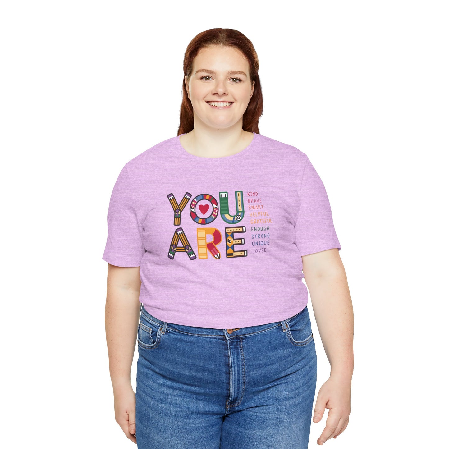 Bella + Canvas Teacher Tee, Unisex Jersey Short Sleeve Tee, Comfortable, You are Affirmations