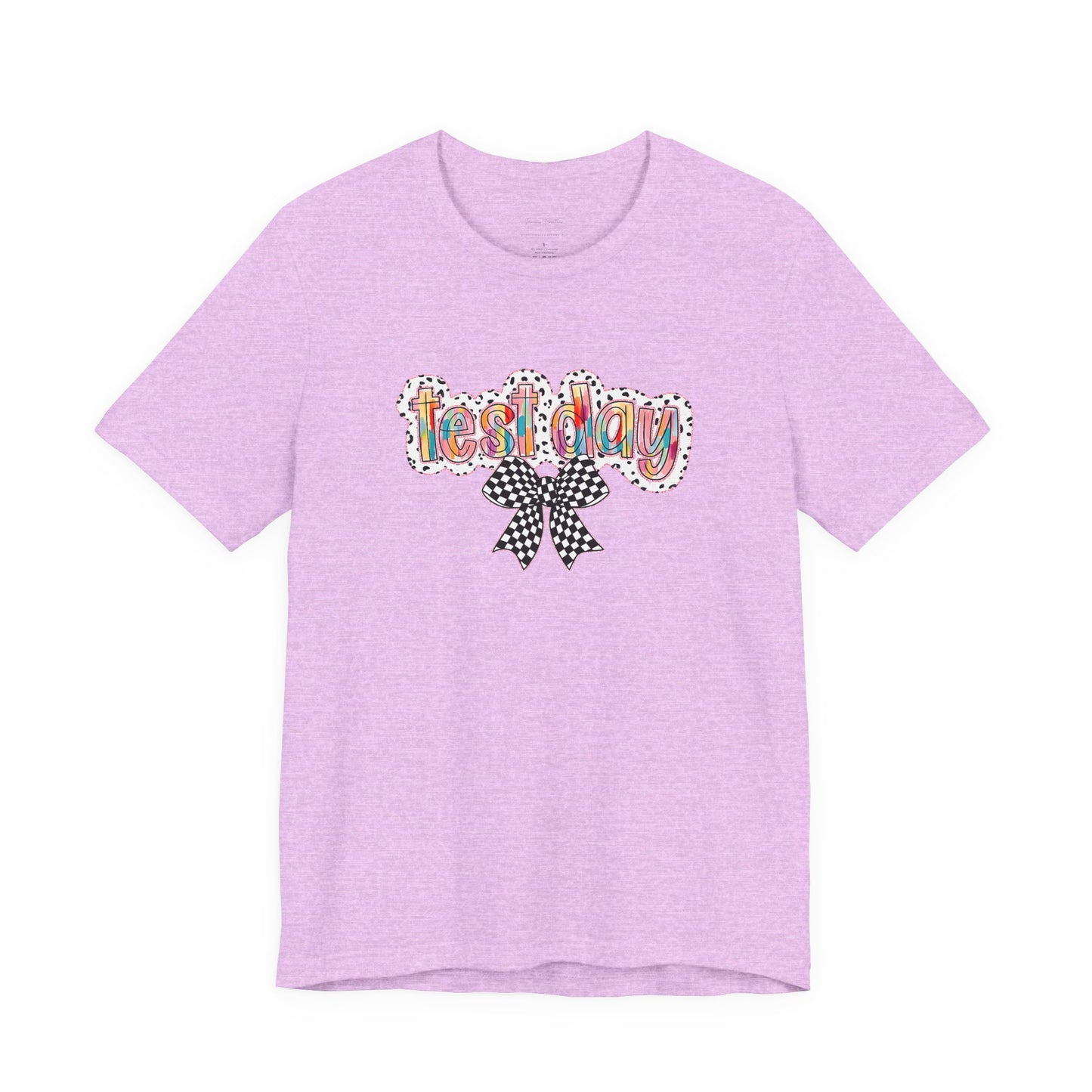 Bella + Canvas Test Day Short Sleeve Tee, Fun Gift, Party Attire, Unisex Shirt, Casual Wear, Summer Style