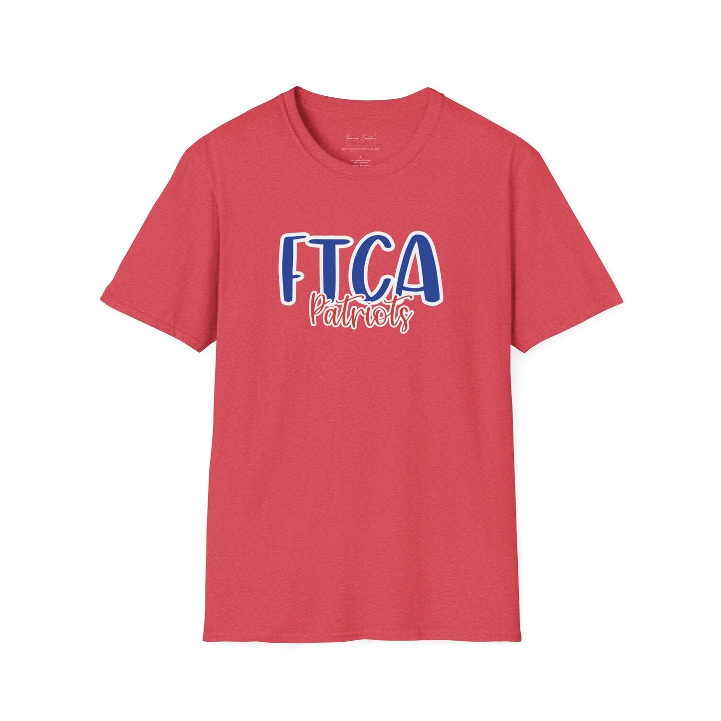Gildan Faith Training Christian Academy Patriots Style 2 Unisex Softstyle T-Shirt, Cute Graphic Tee, Team Spirit Shirt, Casual Wear, Gift for Fans
