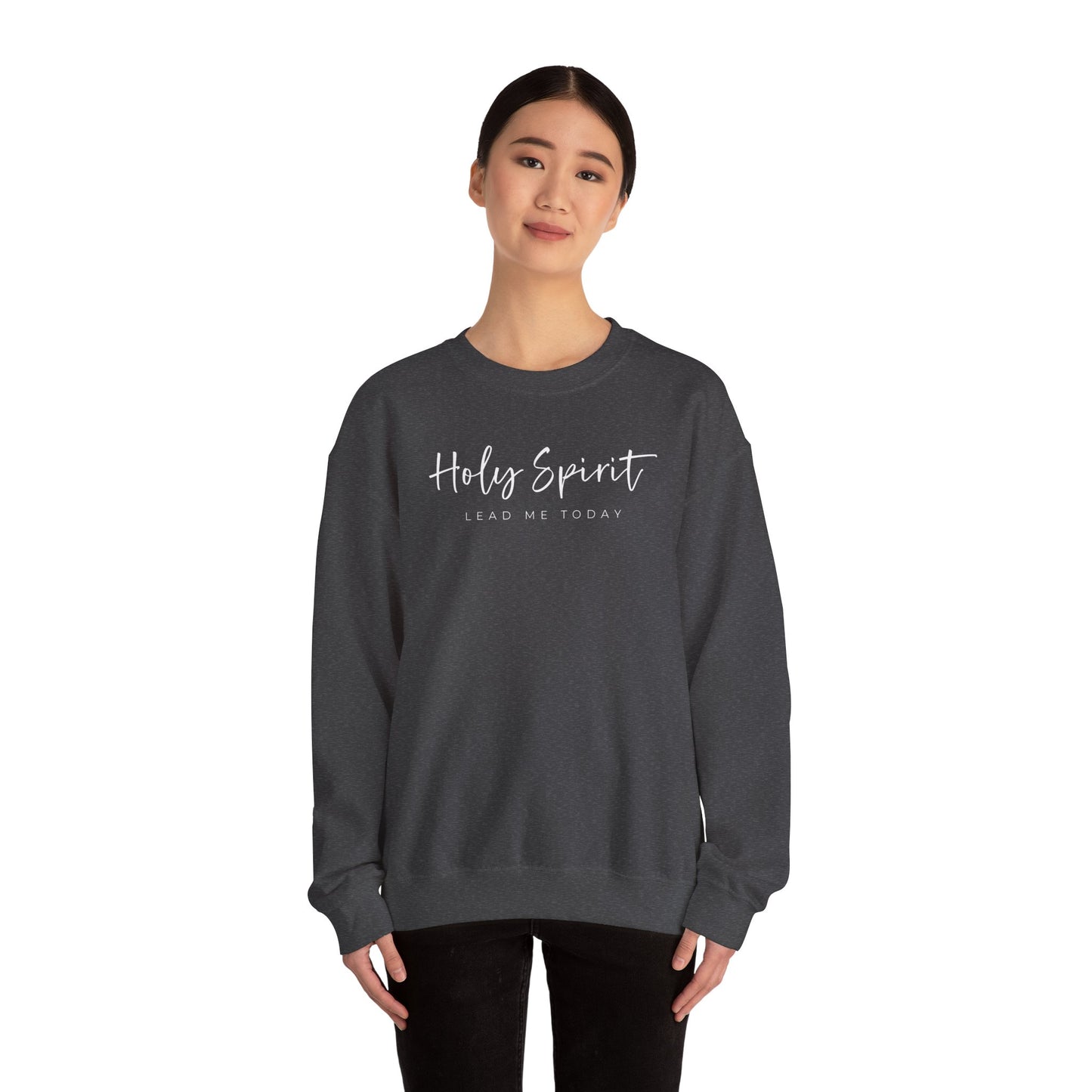 Gildan Comfortable Unisex Crewneck Sweatshirt - "Holy Spirit Lead Me Today" - Faithful Gift, Cozy Wear, Inspirational Apparel, Spiritual [...]