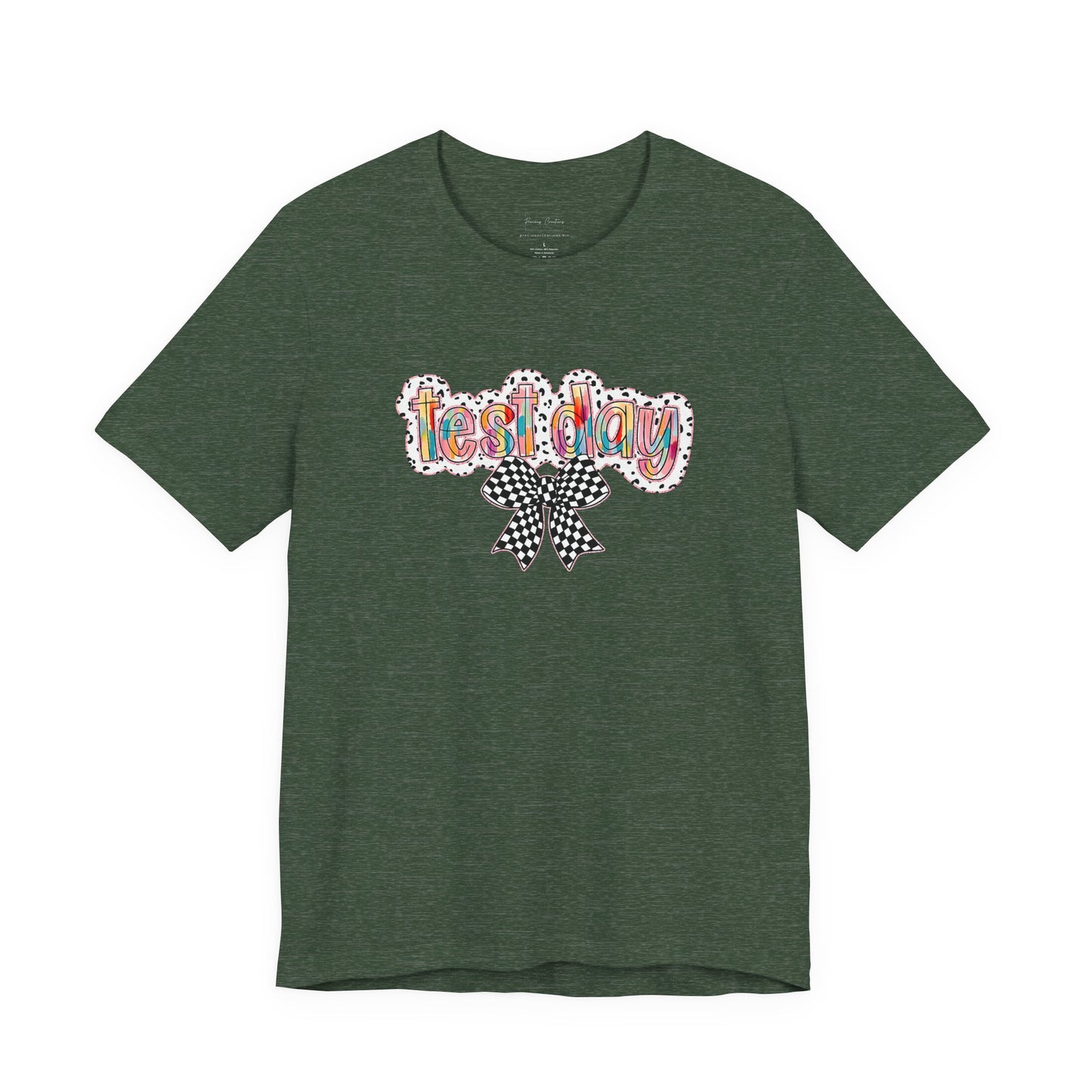 Bella + Canvas Test Day Short Sleeve Tee, Fun Gift, Party Attire, Unisex Shirt, Casual Wear, Summer Style