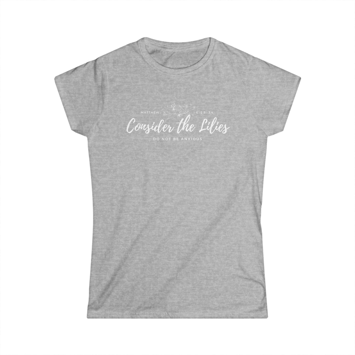 Gildan Inspirational Women's Tee - Consider the Lilies, Motivational Tshirt, Gift for Her, Faith Based Apparel, Christian Clothing, [...]