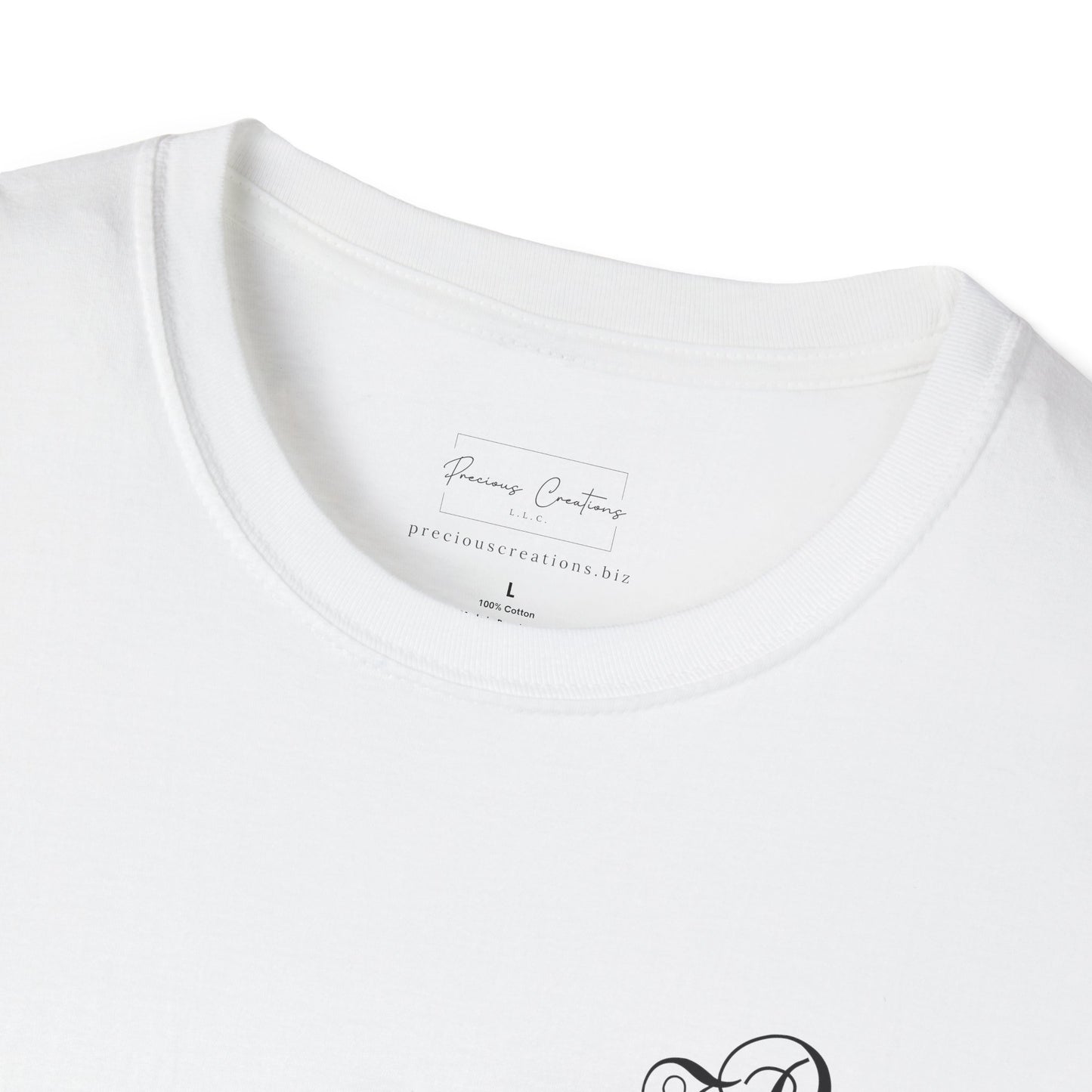 Christmas Tree T-Shirt — “Oh Come Let Us Adore Him” Holiday Gildan Softstyle Tee Black lettering