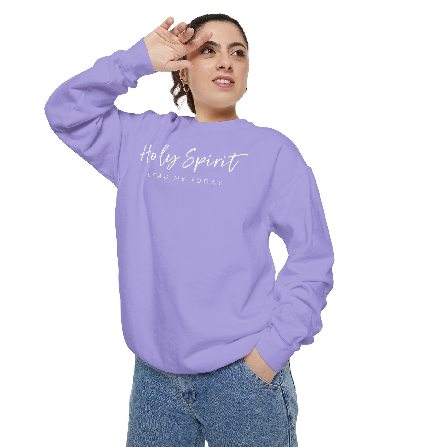Comfort Colors Holy Spirit Sweatshirt, Spiritual Clothing, Faith-Based Apparel, Cozy Gift for Believers, Comfortable Everyday Wear