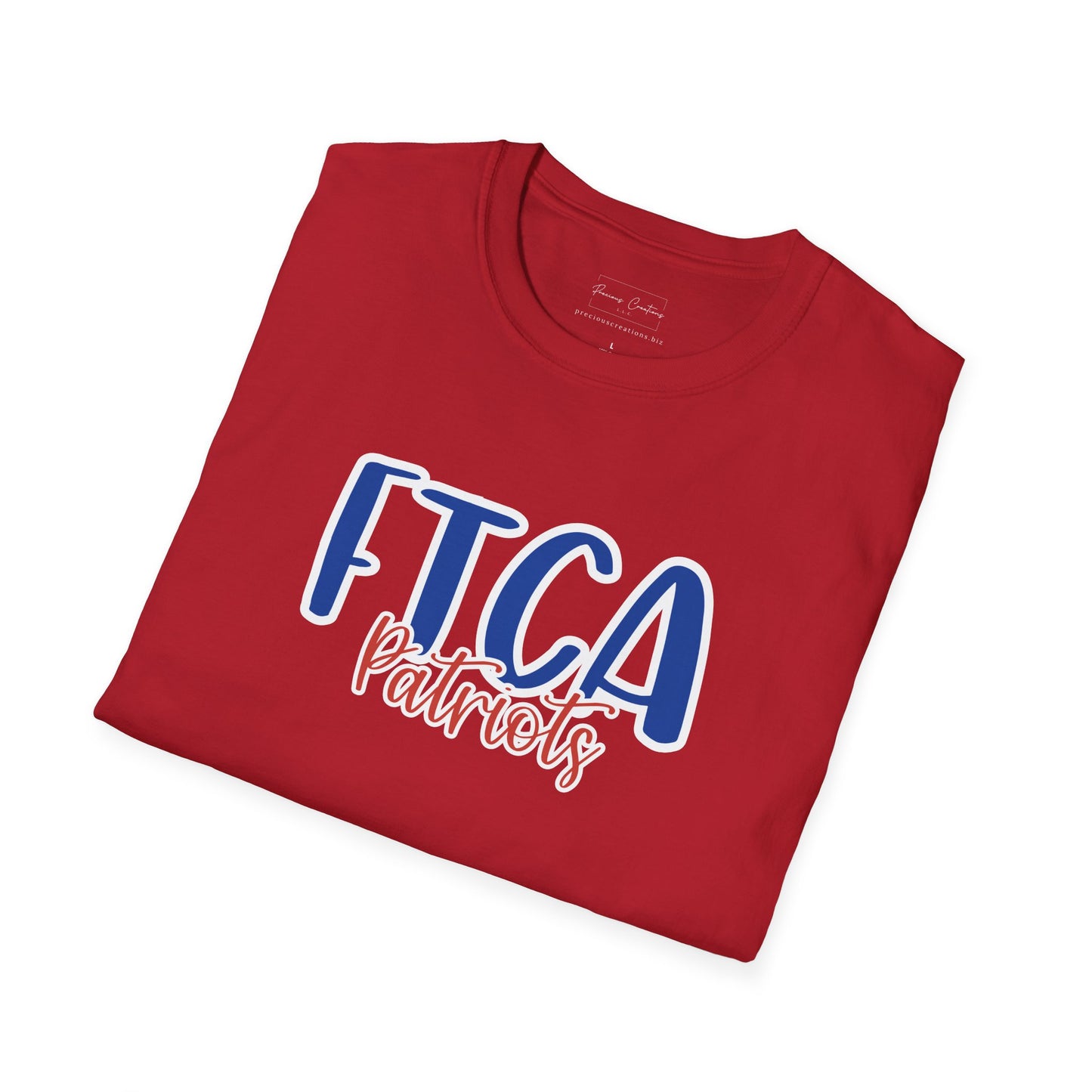 Gildan Faith Training Christian Academy Patriots Style 2 Unisex Softstyle T-Shirt, Cute Graphic Tee, Team Spirit Shirt, Casual Wear, Gift for Fans