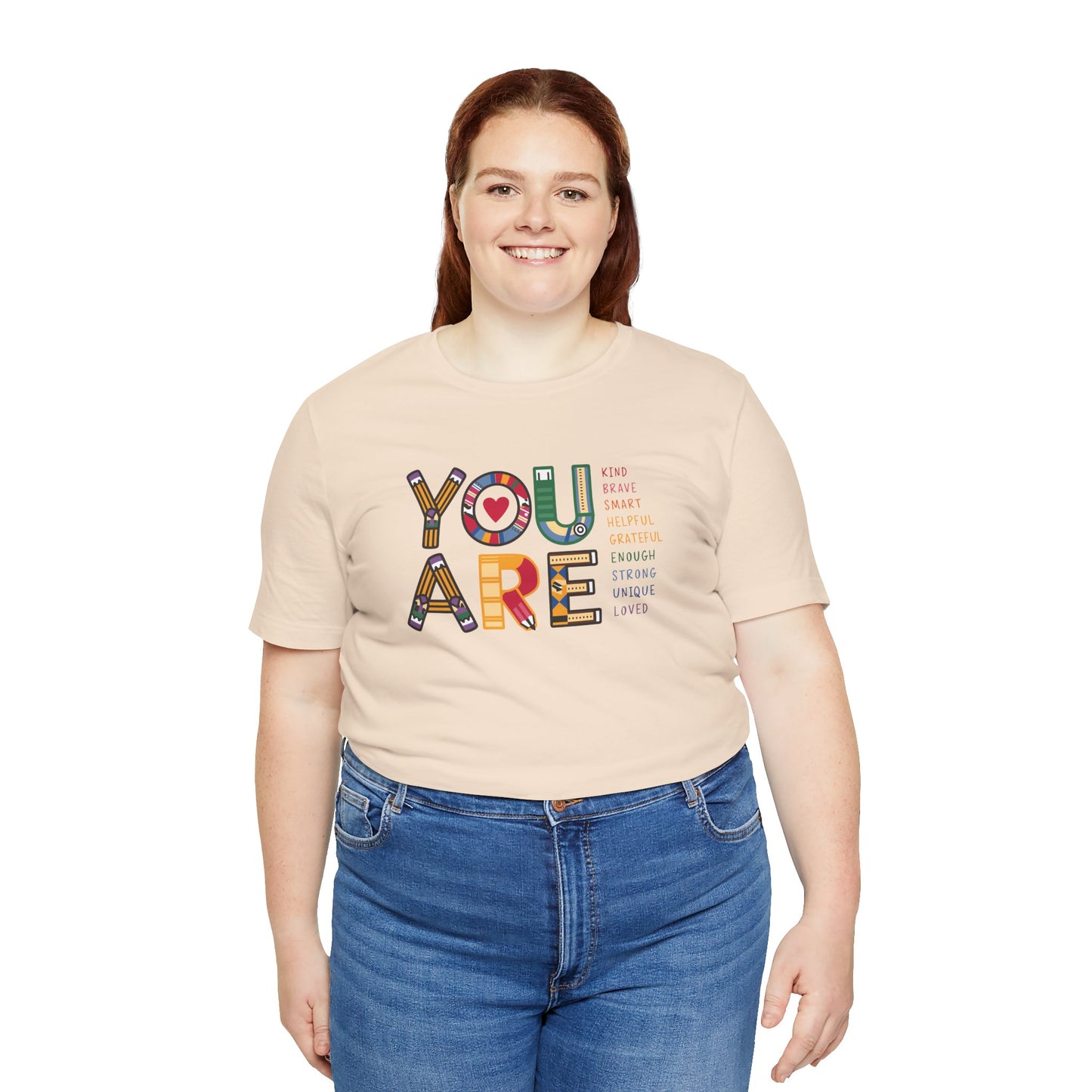 Bella + Canvas Teacher Tee, Unisex Jersey Short Sleeve Tee, Comfortable, You are Affirmations