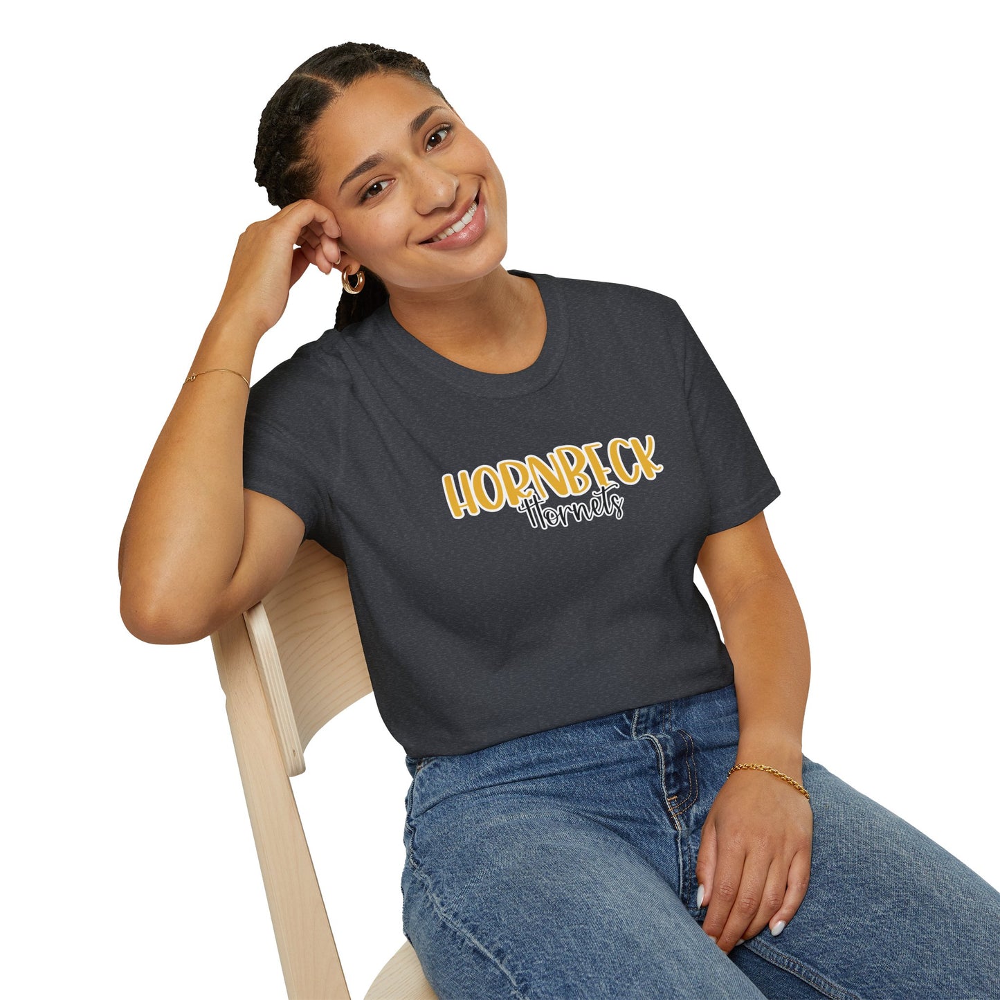 Gildan Hornbeck Hornets Style 2 Unisex Softstyle T-Shirt, Cute Graphic Tee, Team Spirit Shirt, Casual Wear, Gift for Fans