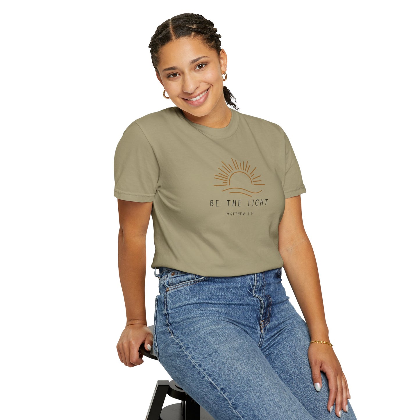 Gordy Fundraiser - Be the Light Unisex Garment-Dyed T-Shirt, Inspirational Tee, Gift for Friends, Relaxed Fit, Motivational Apparel