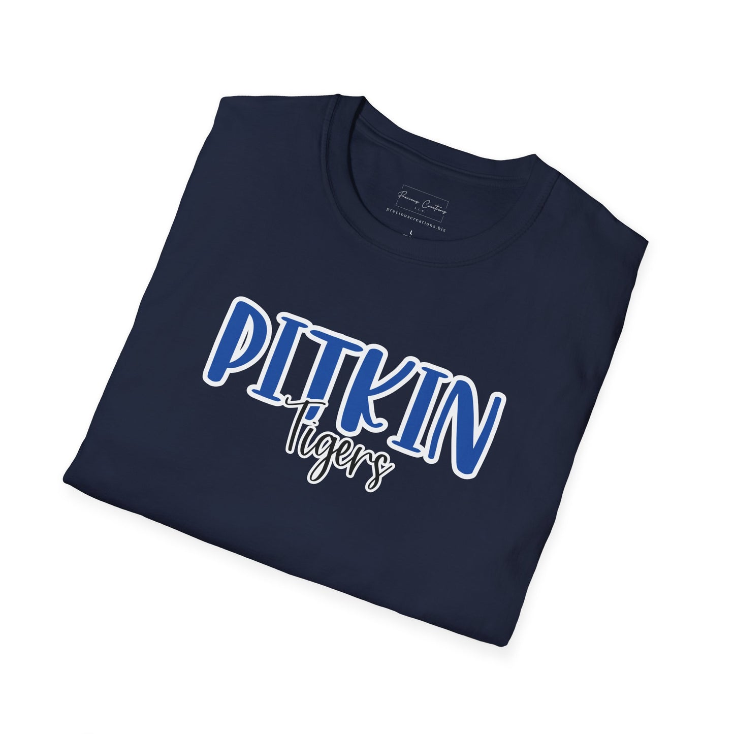 Gildan Pitkin Tigers Style 2 Unisex Softstyle T-Shirt, Cute Graphic Tee, Team Spirit Shirt, Casual Wear, Gift for Fans