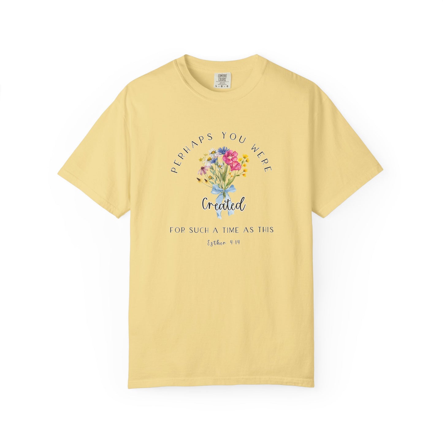 Comfort Colors Esther 4:14 Light colors Inspirational Floral T-Shirt, Unisex Garment-Dyed Tee, Perfect Gift, Spiritual Apparel, Thoughtful Quote Shirt, Everyday Wear