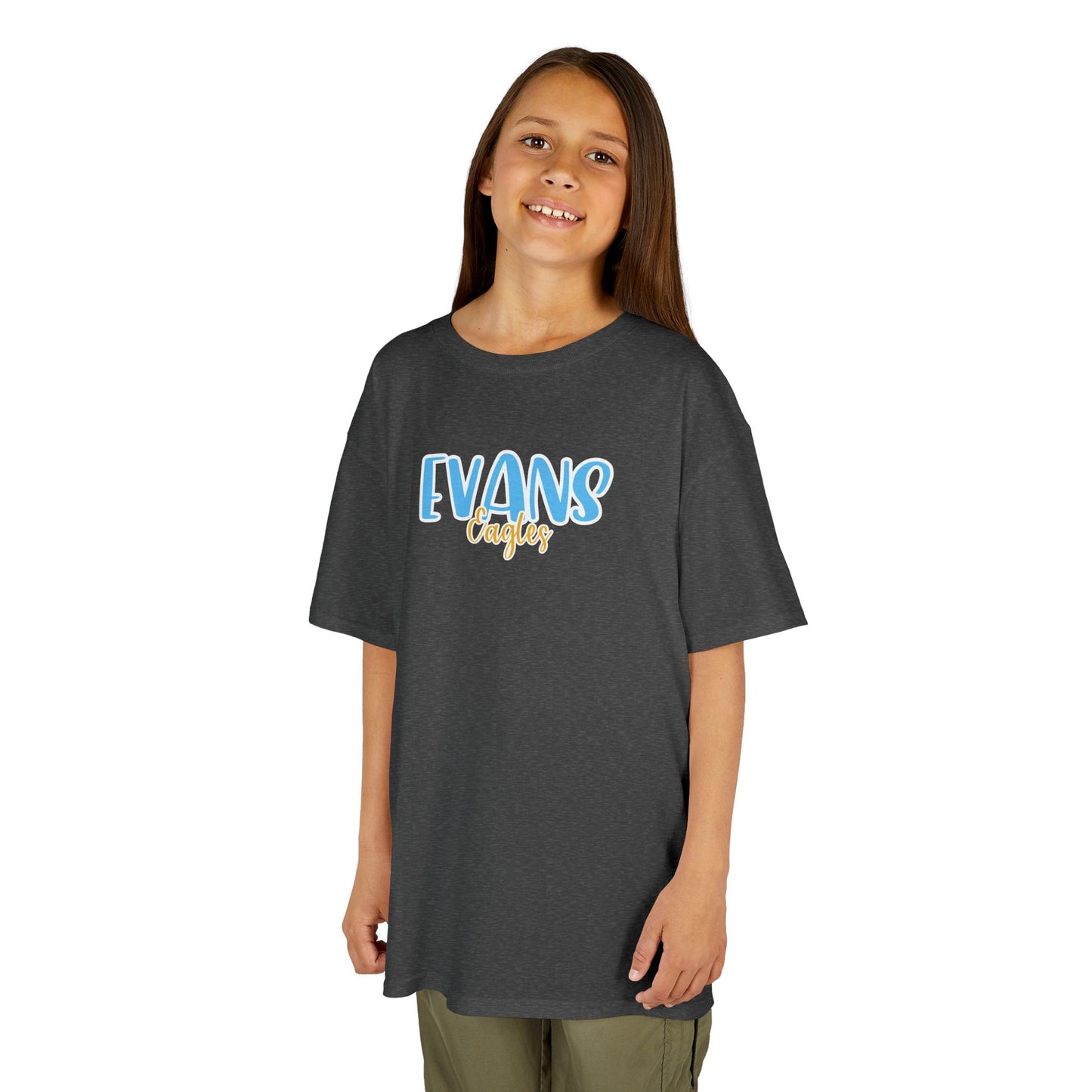 Gildan Kids Heavy Cotton Tee with Evans Eagles Style 2 Design, Cute Children's T-Shirt, School Spirit Apparel, Gift for Young Fans, Sporty Kids Wear