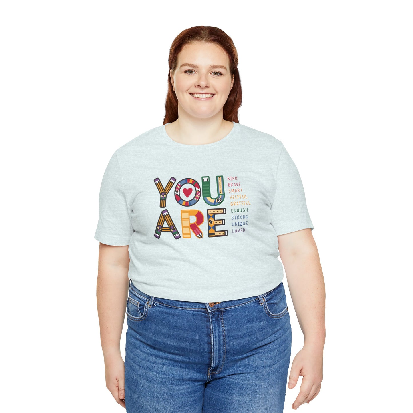 Bella + Canvas Teacher Tee, Unisex Jersey Short Sleeve Tee, Comfortable, You are Affirmations
