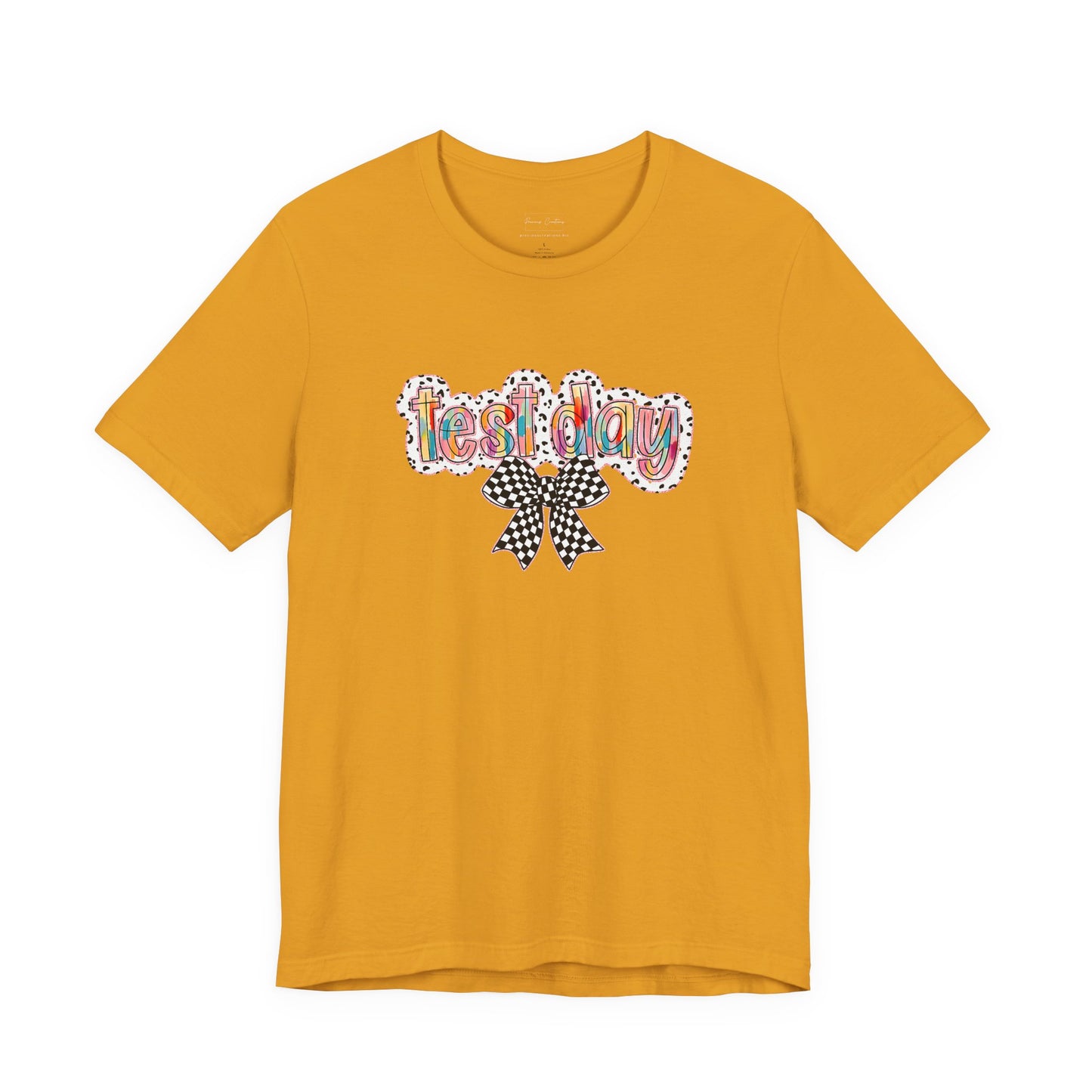 Bella + Canvas Test Day Short Sleeve Tee, Fun Gift, Party Attire, Unisex Shirt, Casual Wear, Summer Style