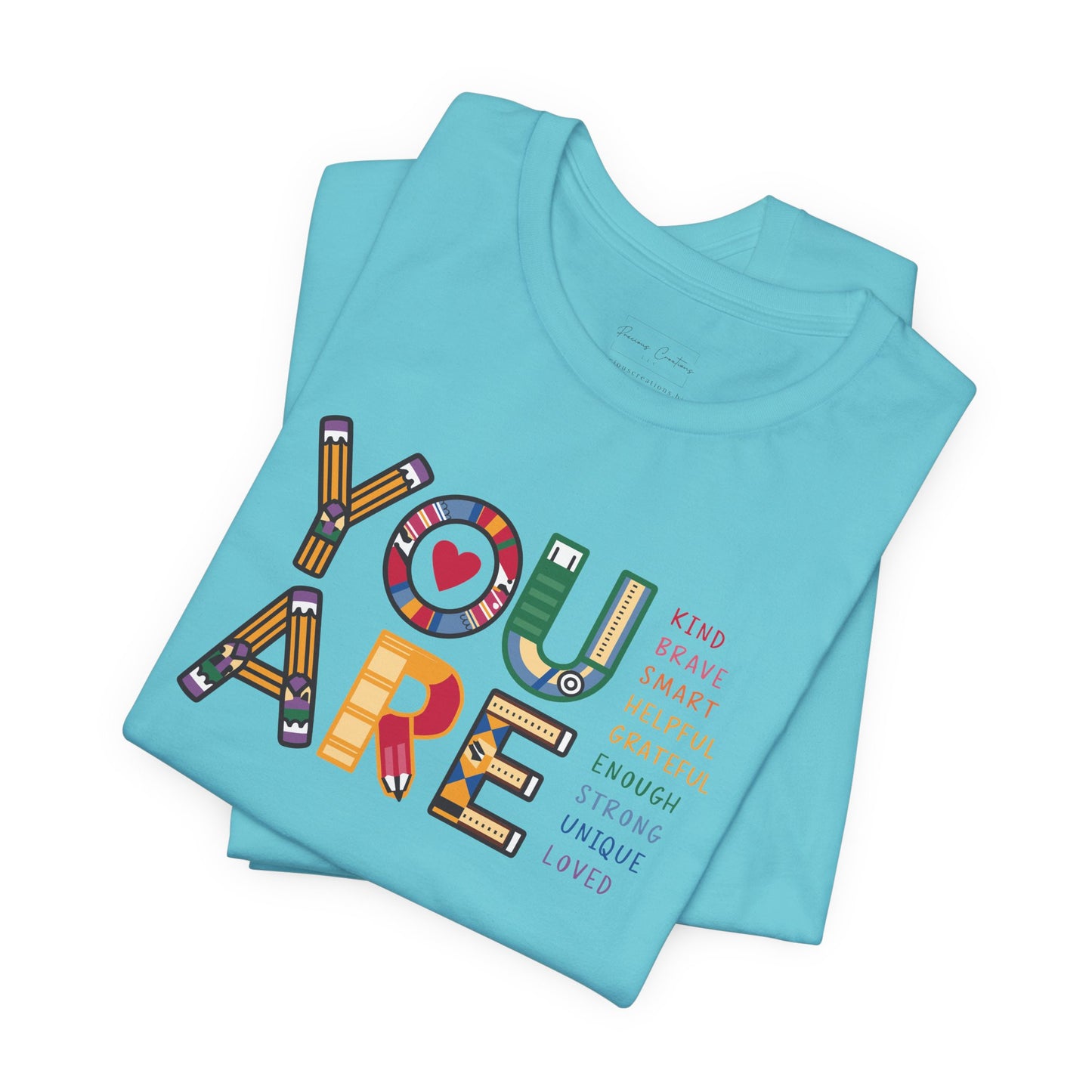Bella + Canvas Teacher Tee, Unisex Jersey Short Sleeve Tee, Comfortable, You are Affirmations