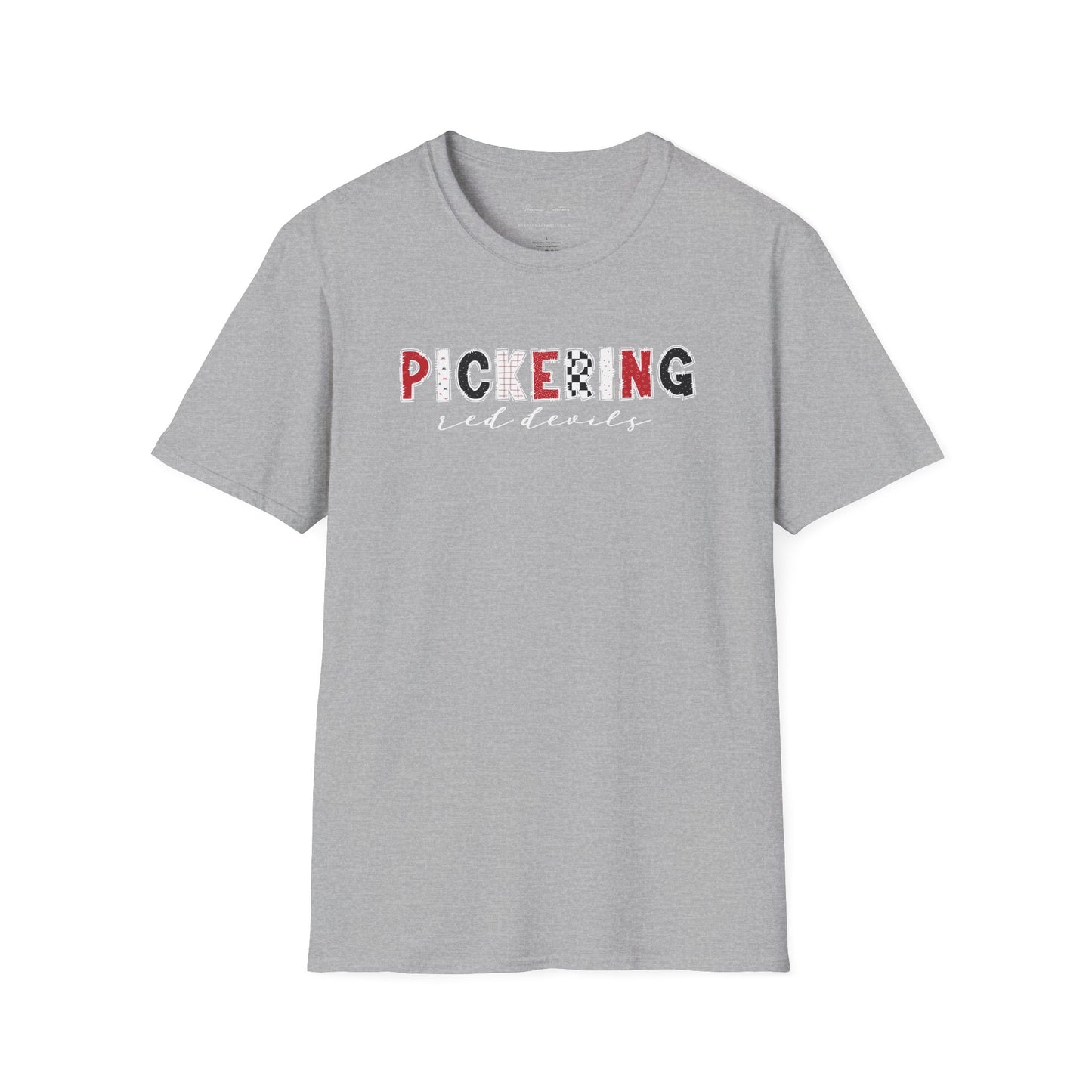 Gildan Pickering Unisex Softstyle T-Shirt, Cute Graphic Tee, Team Spirit Shirt, Casual Wear, Gift for Fans