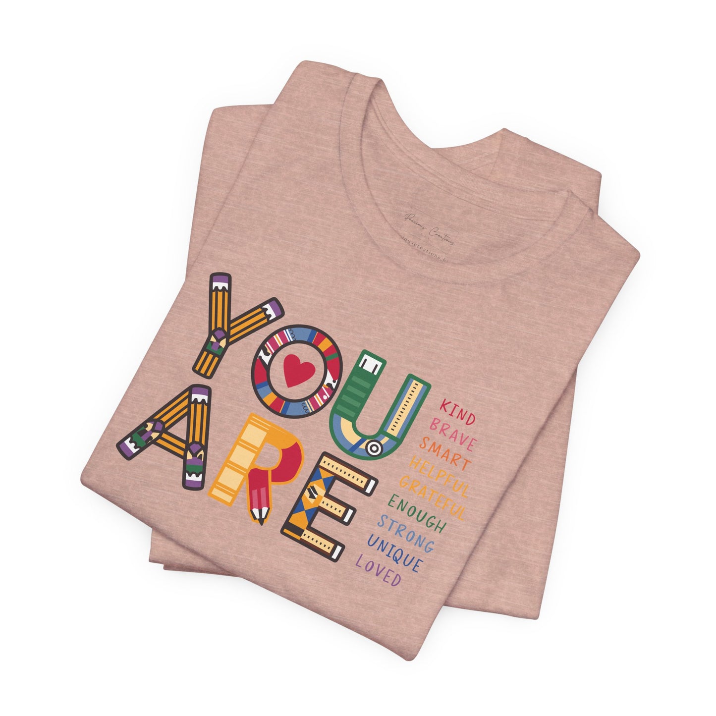 Bella + Canvas Teacher Tee, Unisex Jersey Short Sleeve Tee, Comfortable, You are Affirmations