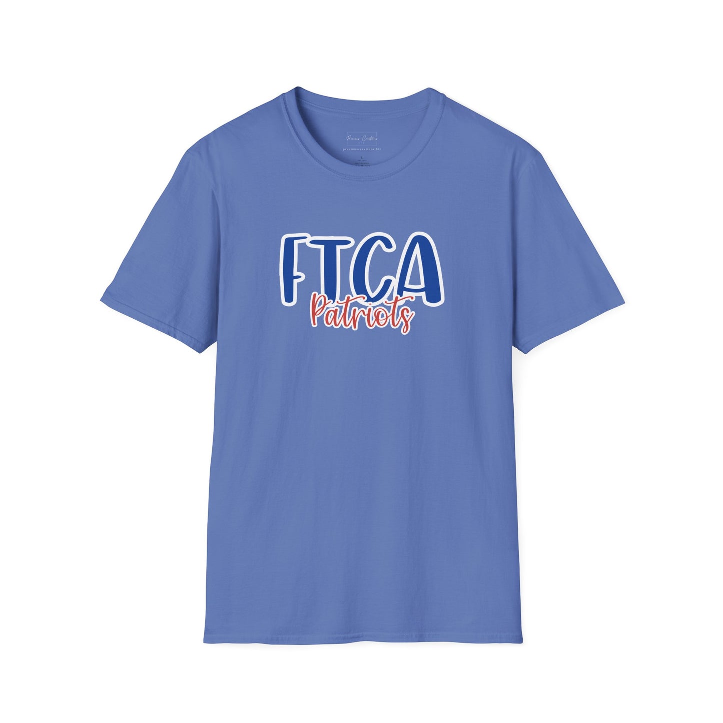 Gildan Faith Training Christian Academy Patriots Style 2 Unisex Softstyle T-Shirt, Cute Graphic Tee, Team Spirit Shirt, Casual Wear, Gift for Fans