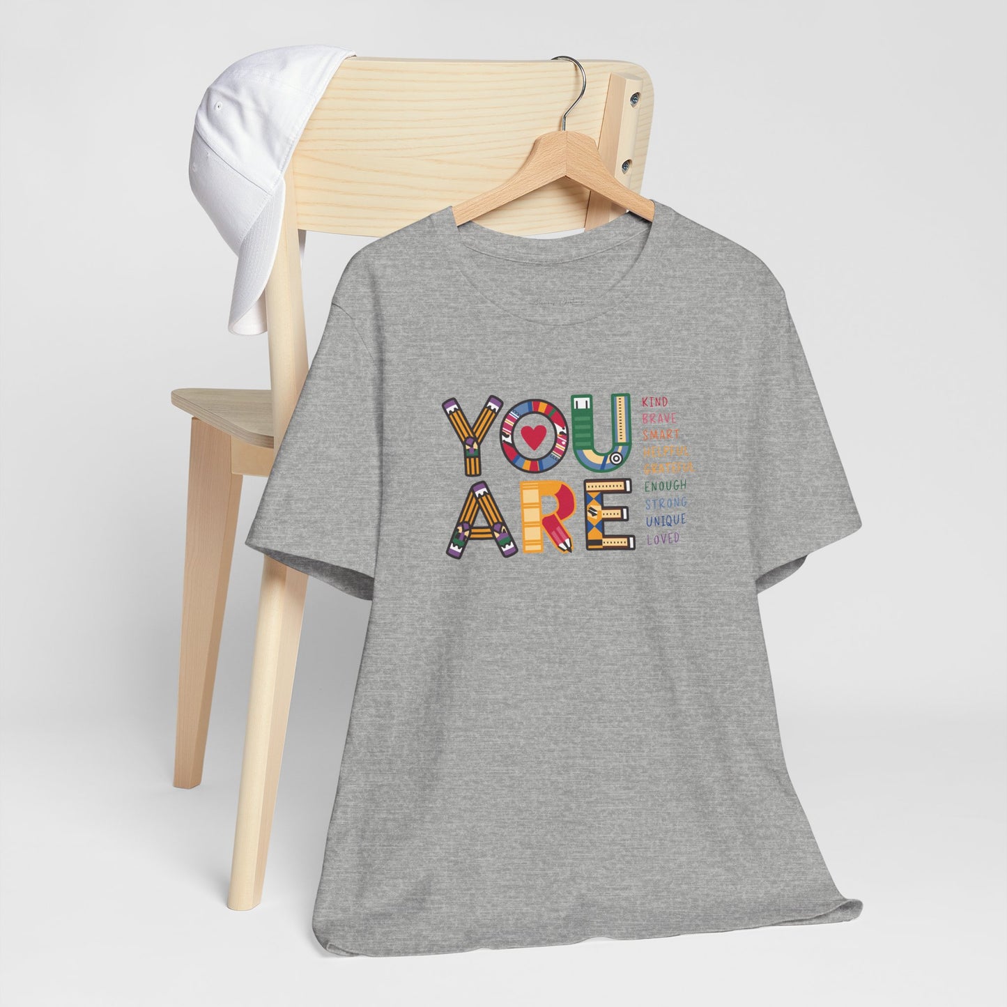 Bella + Canvas Teacher Tee, Unisex Jersey Short Sleeve Tee, Comfortable, You are Affirmations