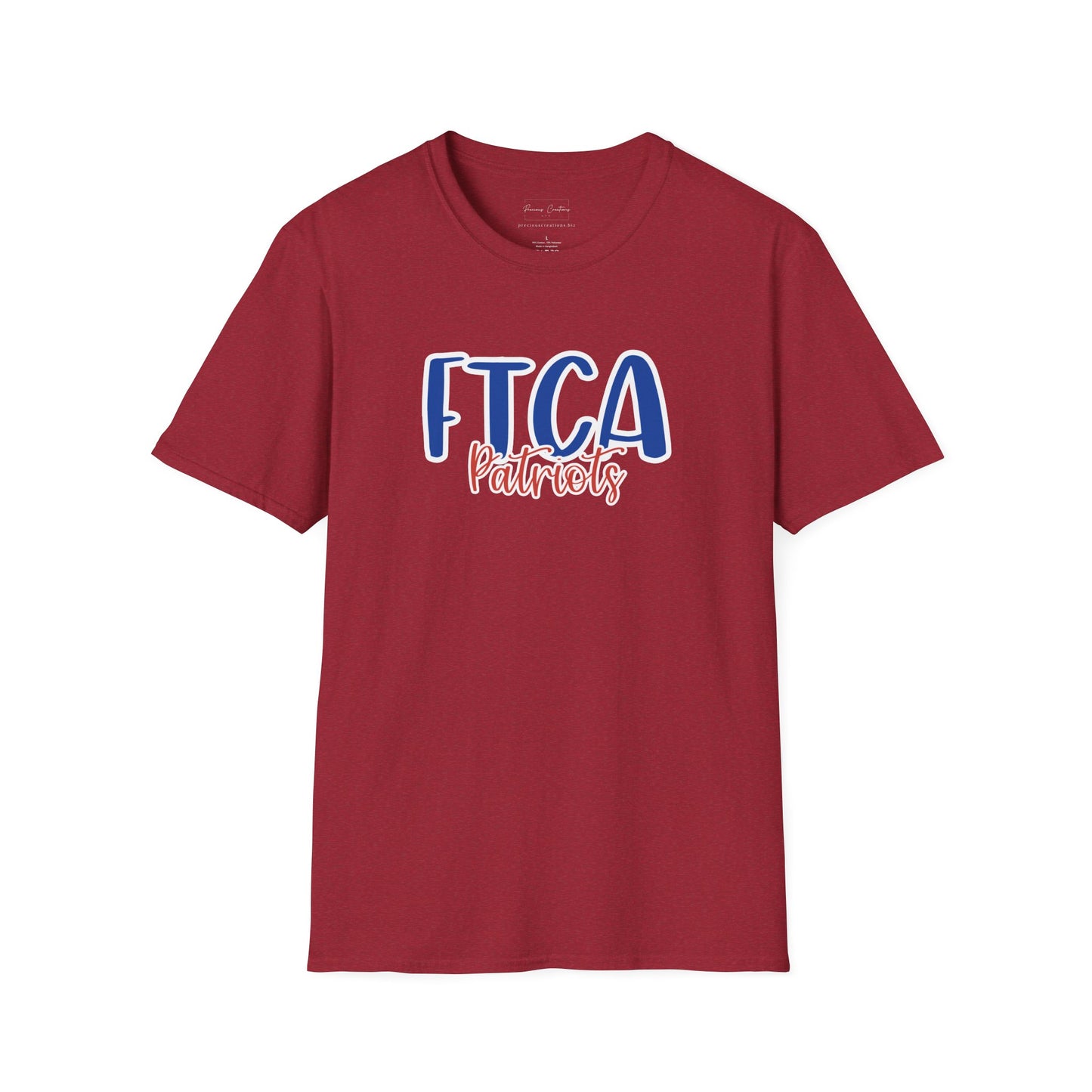 Gildan Faith Training Christian Academy Patriots Style 2 Unisex Softstyle T-Shirt, Cute Graphic Tee, Team Spirit Shirt, Casual Wear, Gift for Fans