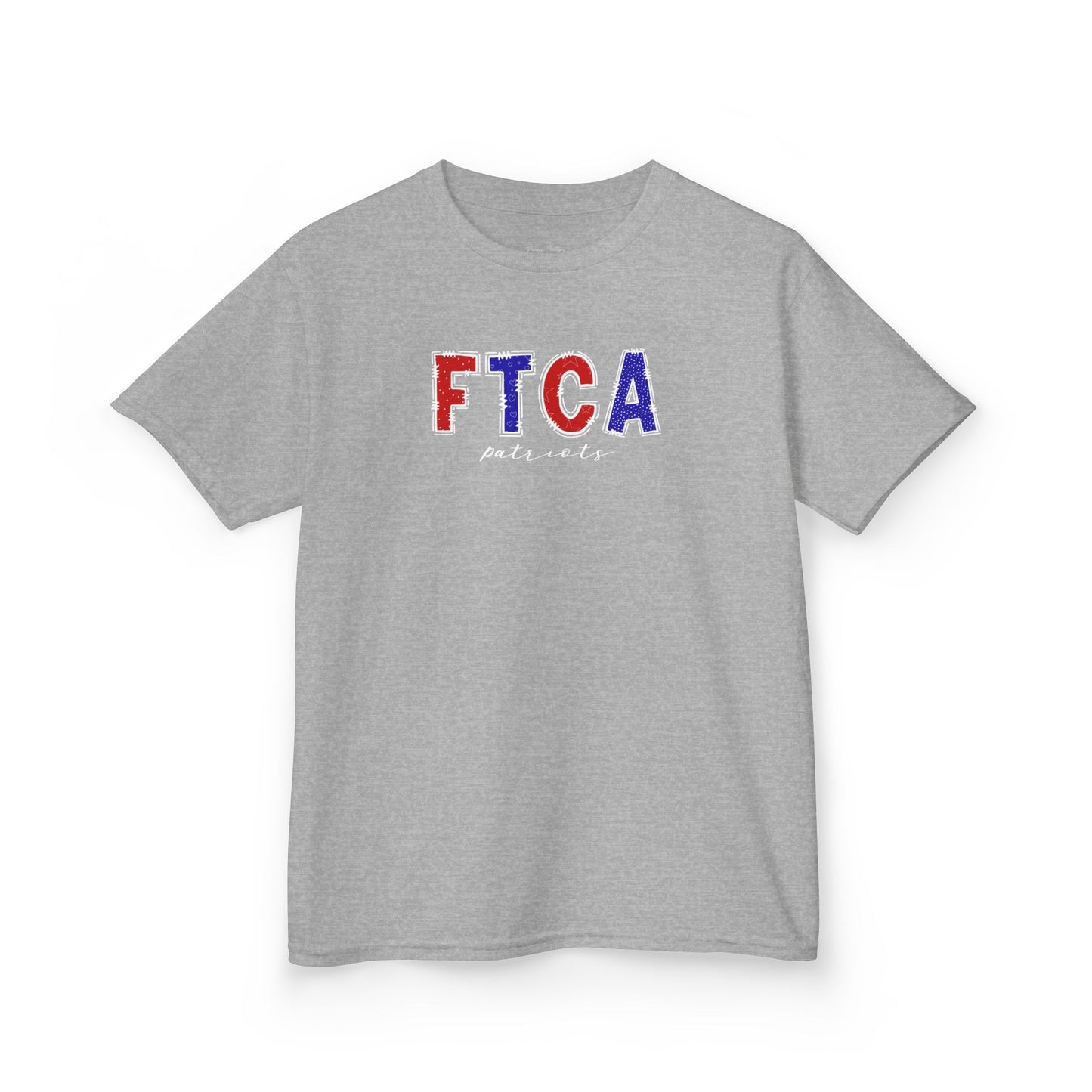 Gildan Kids Heavy Cotton Tee with Faith Training Patriots Design, Cute Children's T-Shirt, School Spirit Apparel, Gift for Young Fans, Sporty Kids Wear