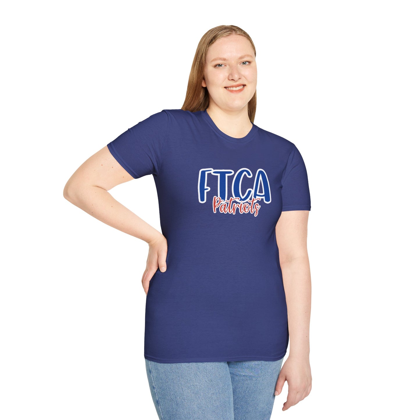 Gildan Faith Training Christian Academy Patriots Style 2 Unisex Softstyle T-Shirt, Cute Graphic Tee, Team Spirit Shirt, Casual Wear, Gift for Fans