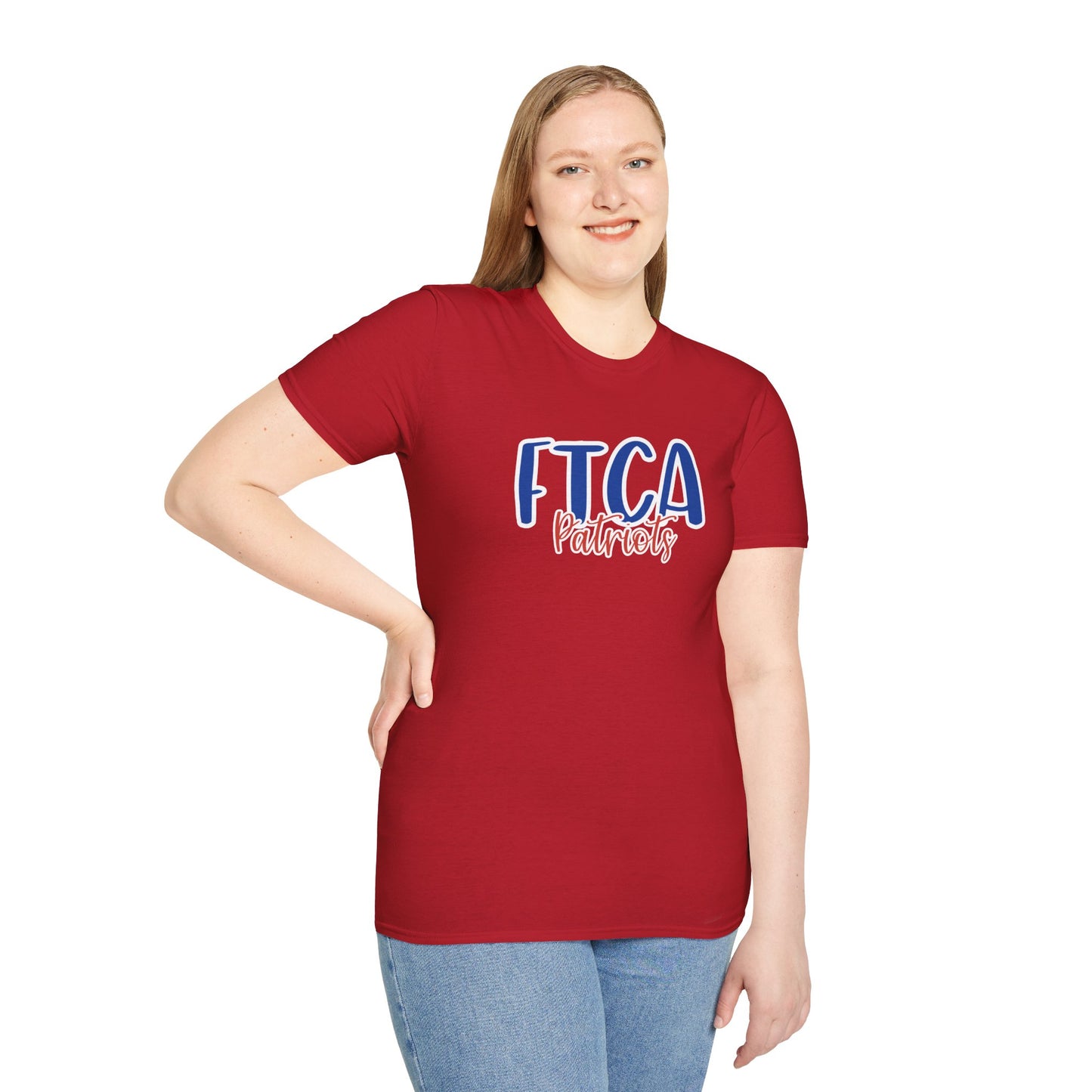 Gildan Faith Training Christian Academy Patriots Style 2 Unisex Softstyle T-Shirt, Cute Graphic Tee, Team Spirit Shirt, Casual Wear, Gift for Fans