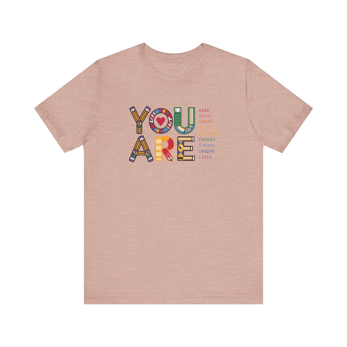 Bella + Canvas Teacher Tee, Unisex Jersey Short Sleeve Tee, Comfortable, You are Affirmations