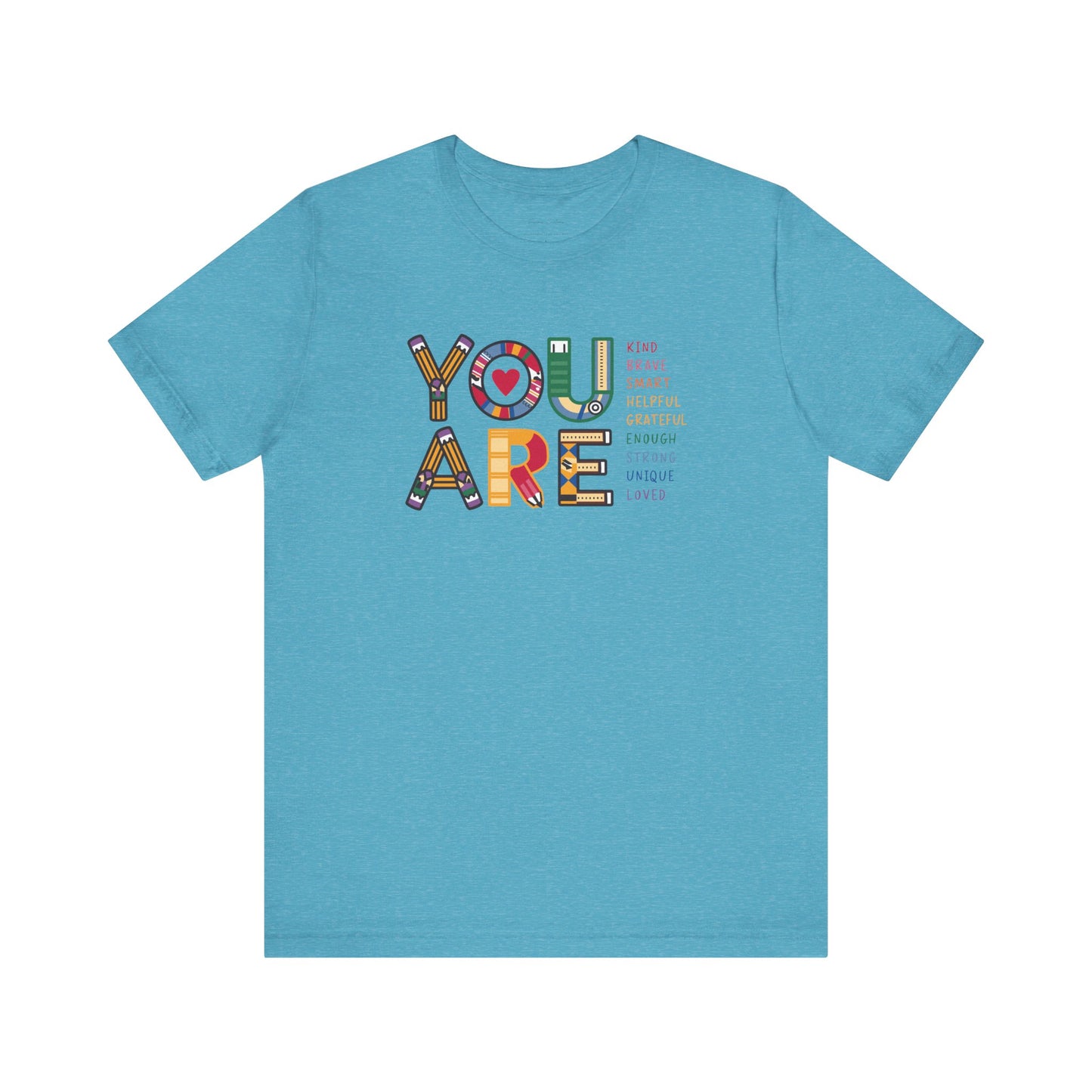 Bella + Canvas Teacher Tee, Unisex Jersey Short Sleeve Tee, Comfortable, You are Affirmations