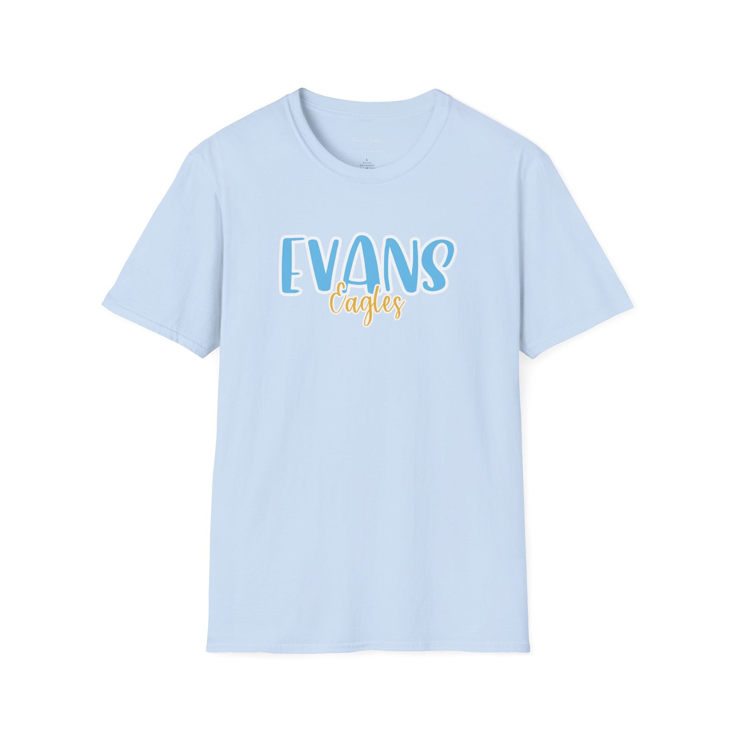 Gildan Evans Eagles Style 2 Unisex Softstyle T-Shirt, Cute Graphic Tee, Team Spirit Shirt, Casual Wear, Gift for Fans