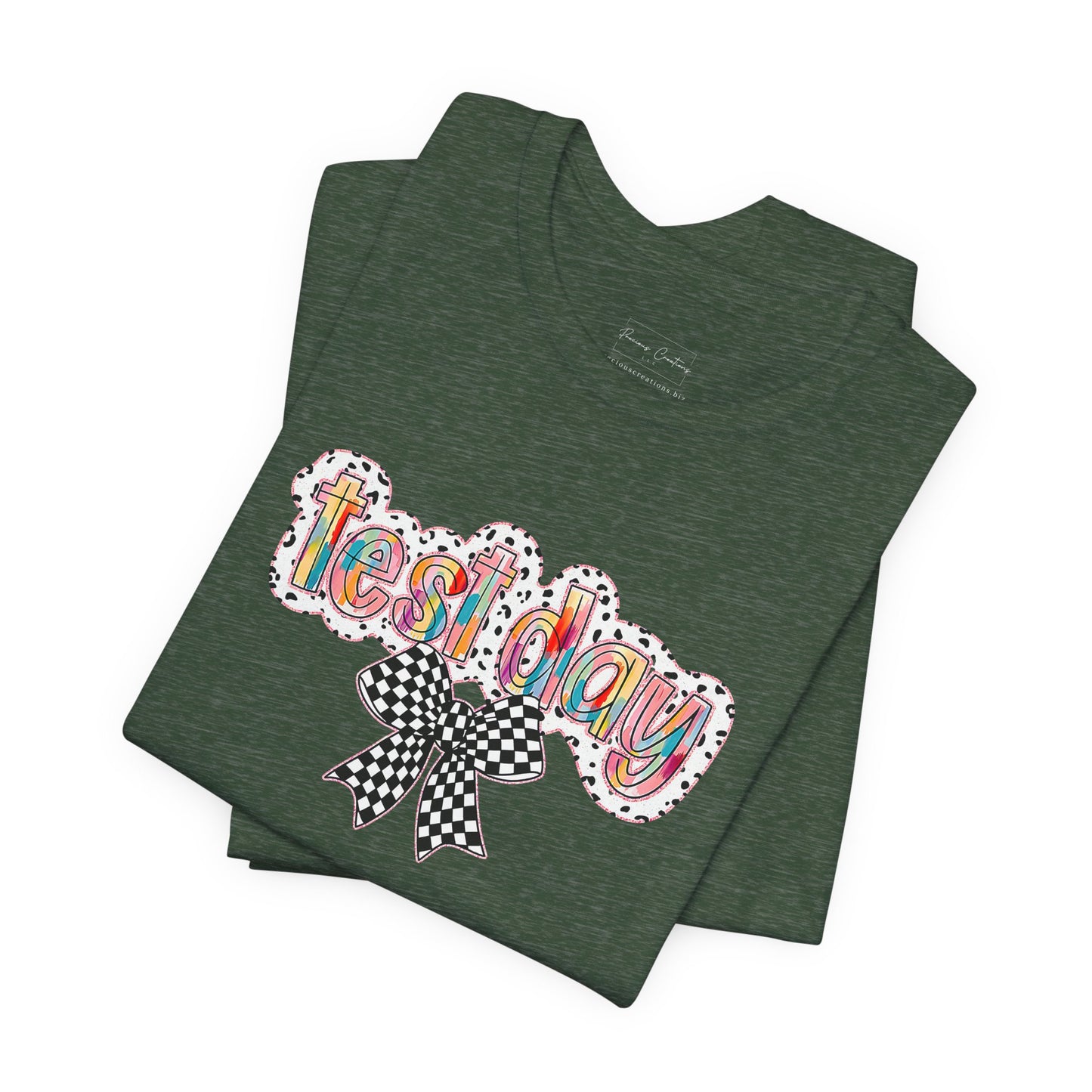Bella + Canvas Test Day Short Sleeve Tee, Fun Gift, Party Attire, Unisex Shirt, Casual Wear, Summer Style