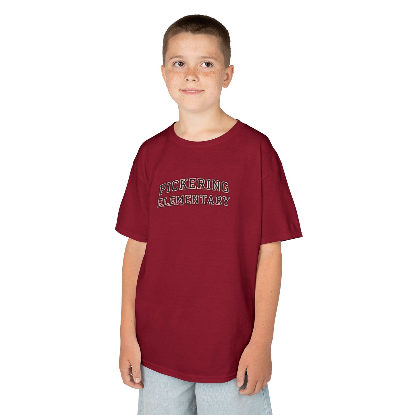 Custom Name Gildan Kids Heavy Cotton Tee with Pickering Design, Cute Children's T-Shirt, School Spirit Apparel, Gift for Young Fans, Sporty Kids Wear