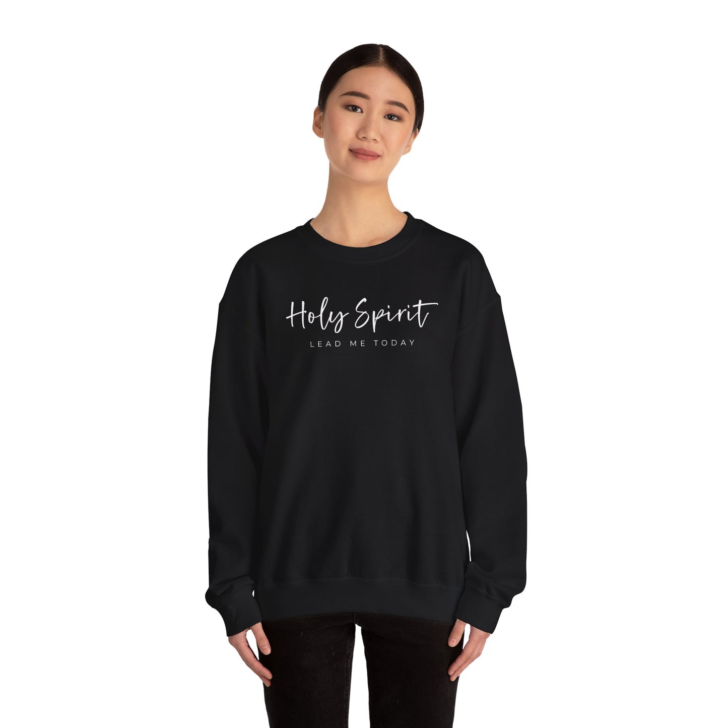 Gildan Comfortable Unisex Crewneck Sweatshirt - "Holy Spirit Lead Me Today" - Faithful Gift, Cozy Wear, Inspirational Apparel, Spiritual [...]