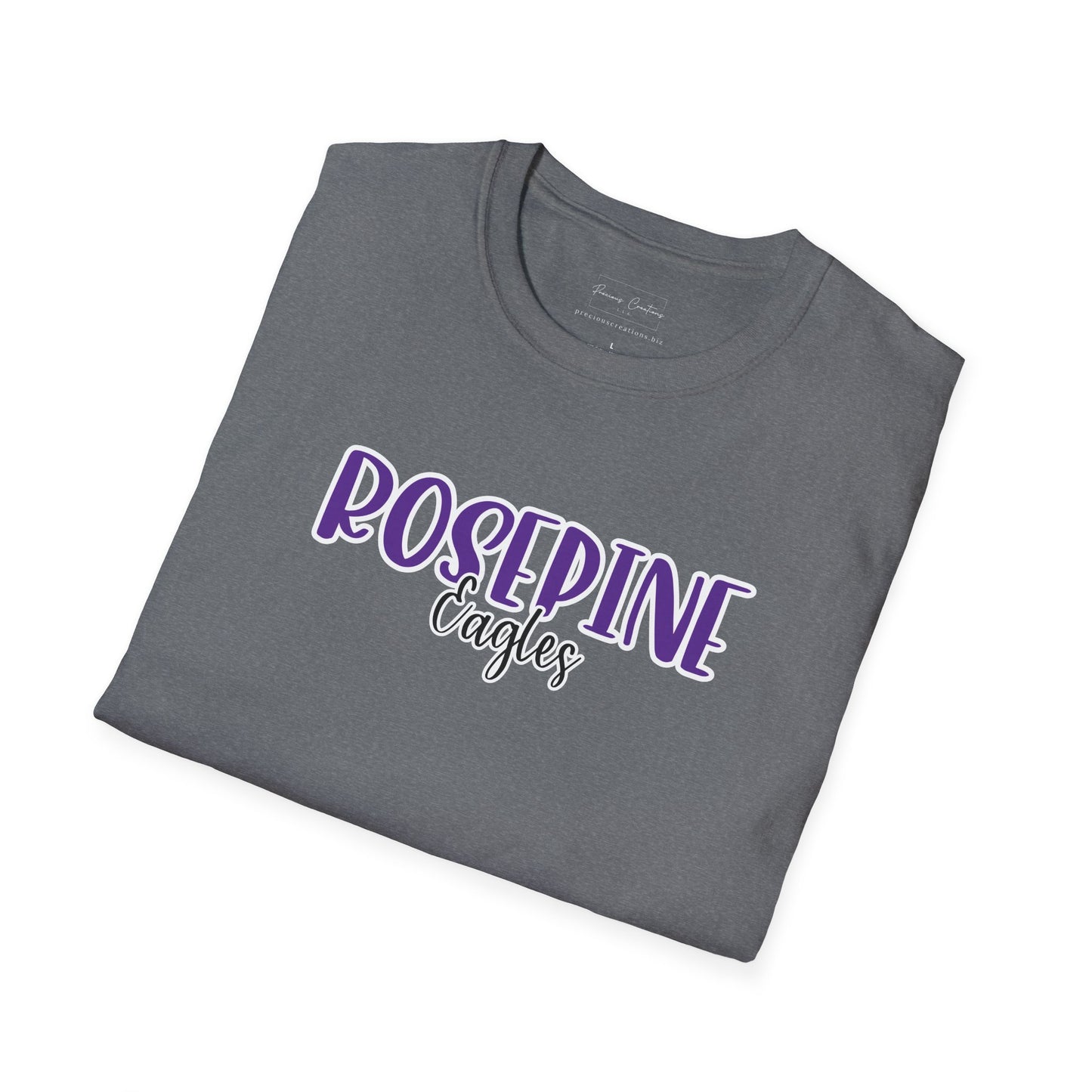 Gildan Rosepine Eagles Style 2 Unisex Softstyle T-Shirt, Cute Graphic Tee, Team Spirit Shirt, Casual Wear, Gift for Fans