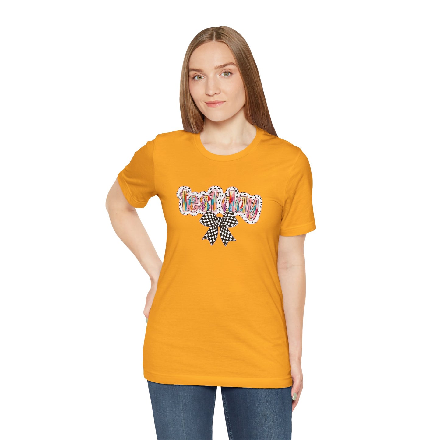 Bella + Canvas Test Day Short Sleeve Tee, Fun Gift, Party Attire, Unisex Shirt, Casual Wear, Summer Style