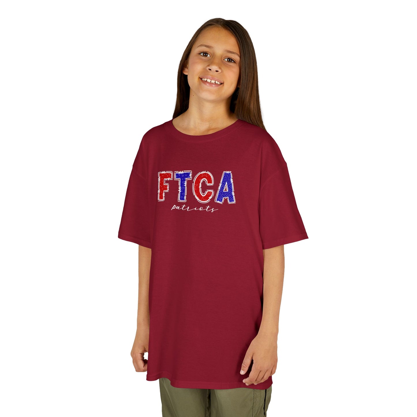 Gildan Kids Heavy Cotton Tee with Faith Training Patriots Design, Cute Children's T-Shirt, School Spirit Apparel, Gift for Young Fans, Sporty Kids Wear
