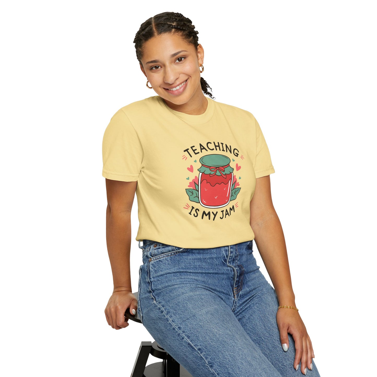 Comfort Colors Unisex Teaching is my Jam T-Shirt - Perfect for Teachers, Back to School, Gifts, Classroom Apparel, Casual Wear