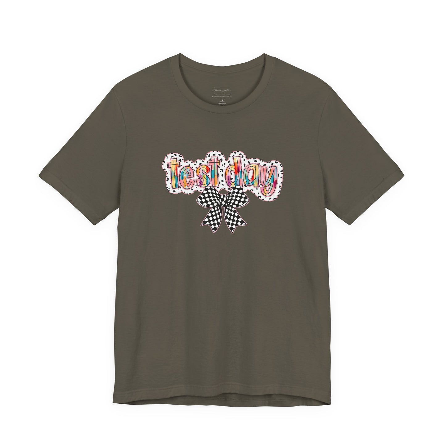 Bella + Canvas Test Day Short Sleeve Tee, Fun Gift, Party Attire, Unisex Shirt, Casual Wear, Summer Style