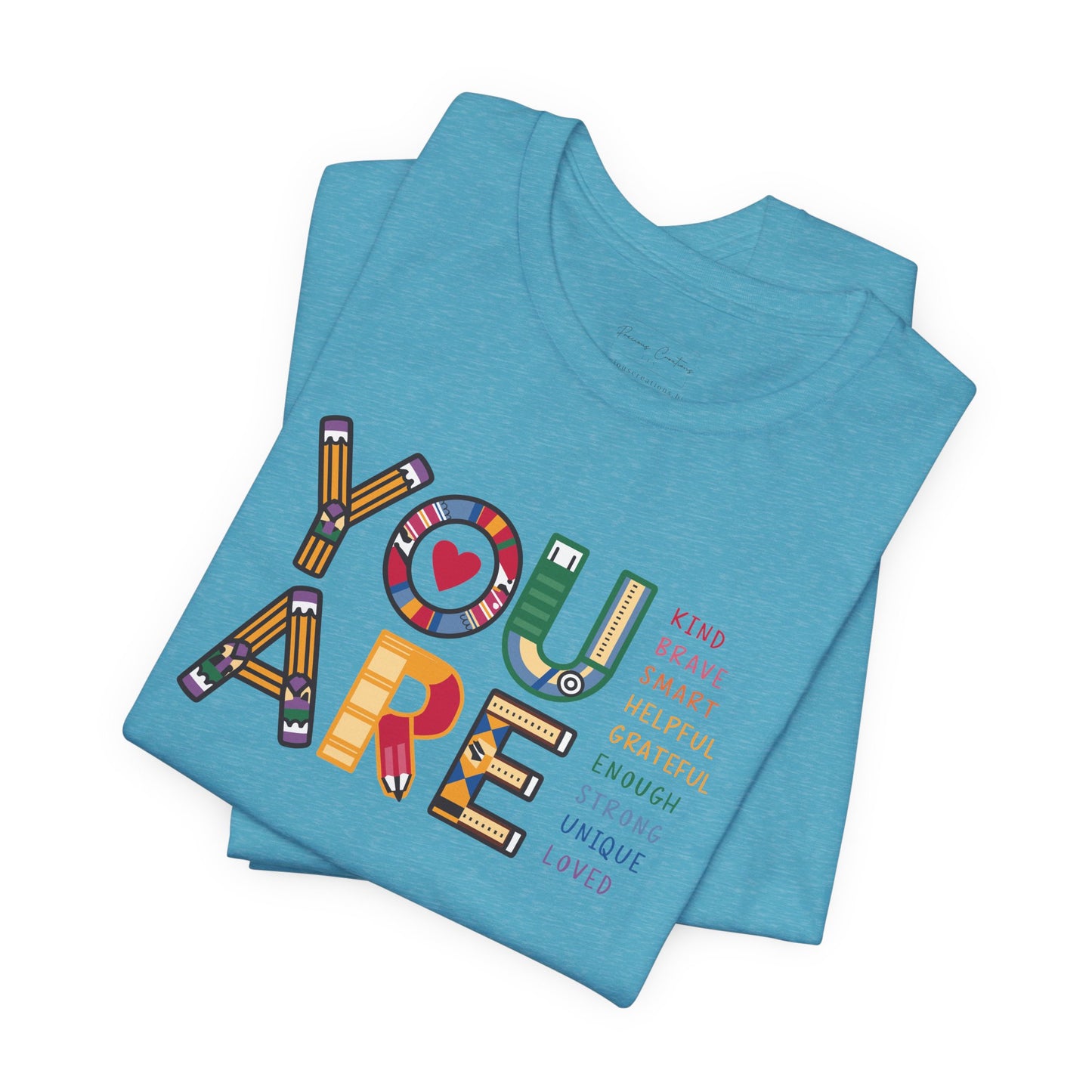 Bella + Canvas Teacher Tee, Unisex Jersey Short Sleeve Tee, Comfortable, You are Affirmations