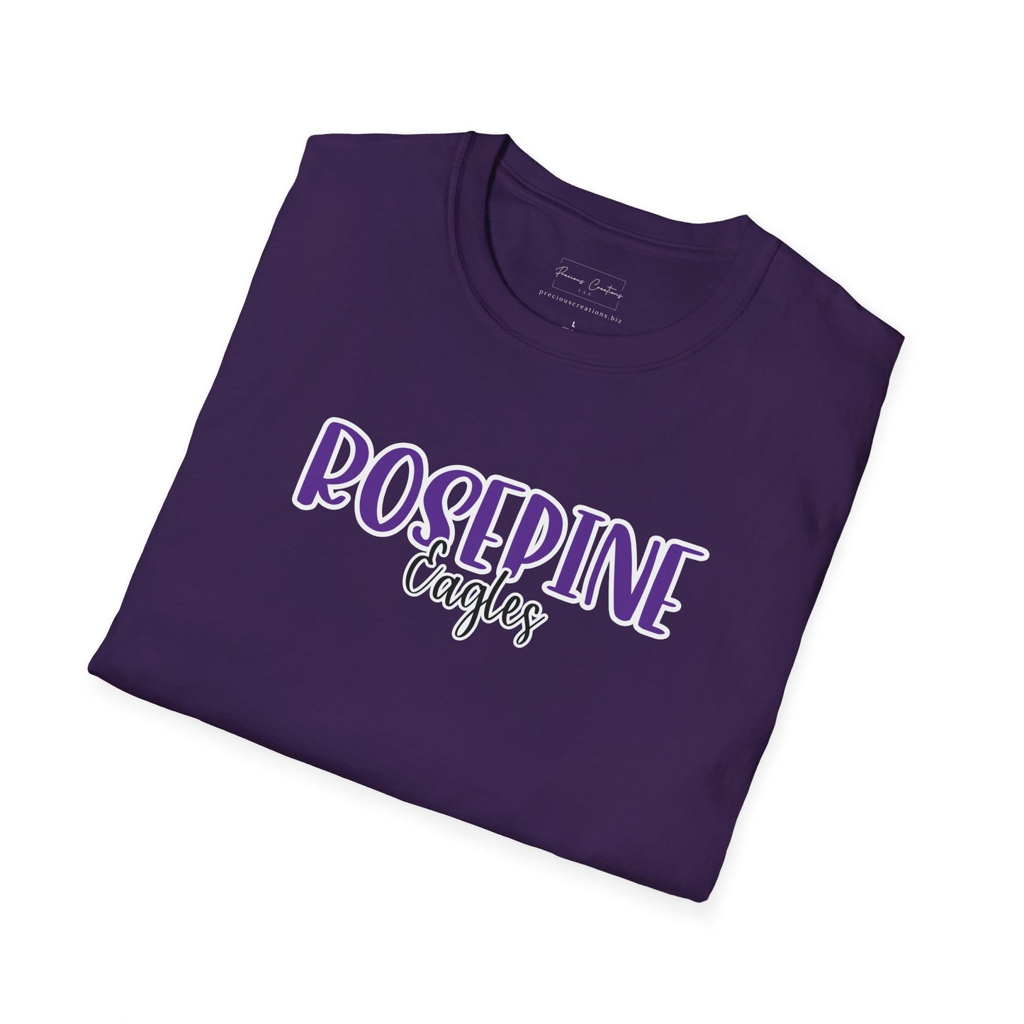 Gildan Rosepine Eagles Style 2 Unisex Softstyle T-Shirt, Cute Graphic Tee, Team Spirit Shirt, Casual Wear, Gift for Fans
