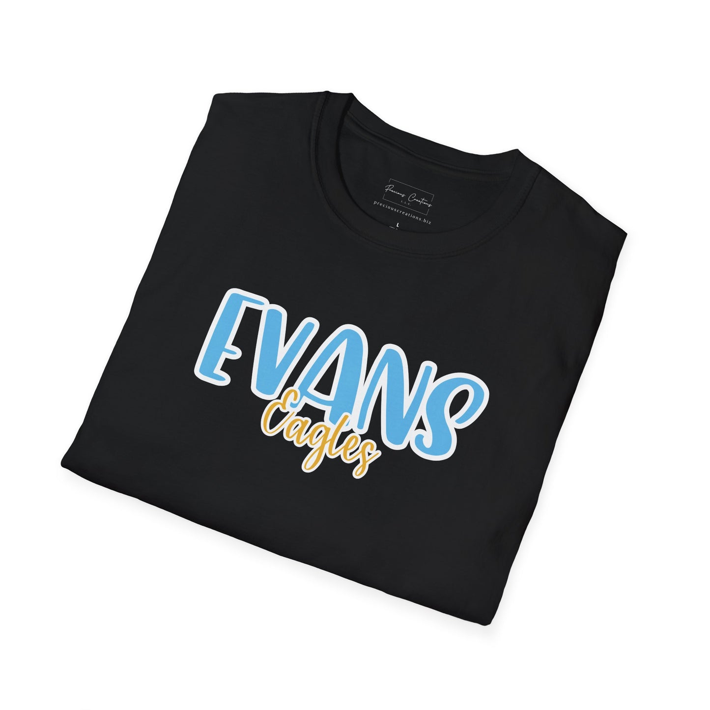 Gildan Evans Eagles Style 2 Unisex Softstyle T-Shirt, Cute Graphic Tee, Team Spirit Shirt, Casual Wear, Gift for Fans