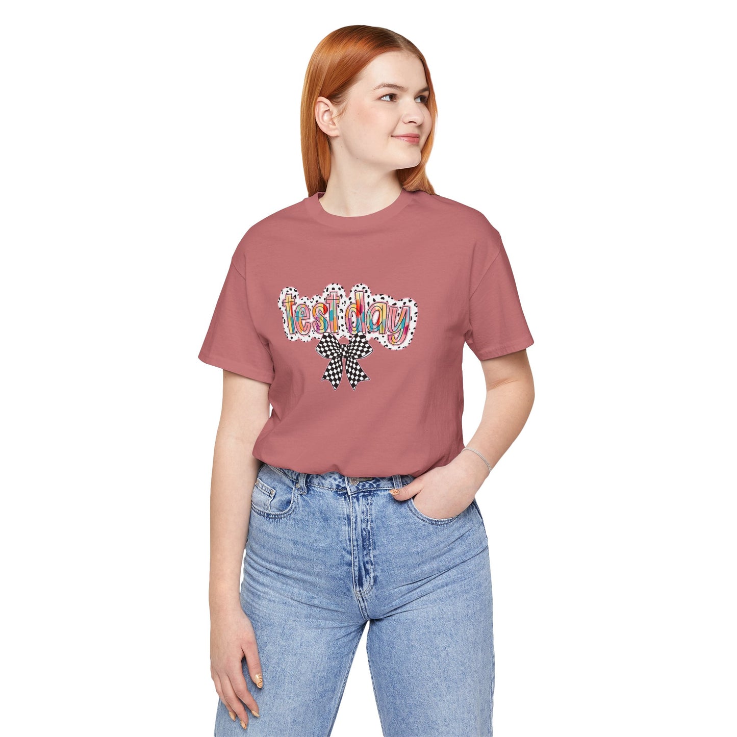 Bella + Canvas Test Day Short Sleeve Tee, Fun Gift, Party Attire, Unisex Shirt, Casual Wear, Summer Style
