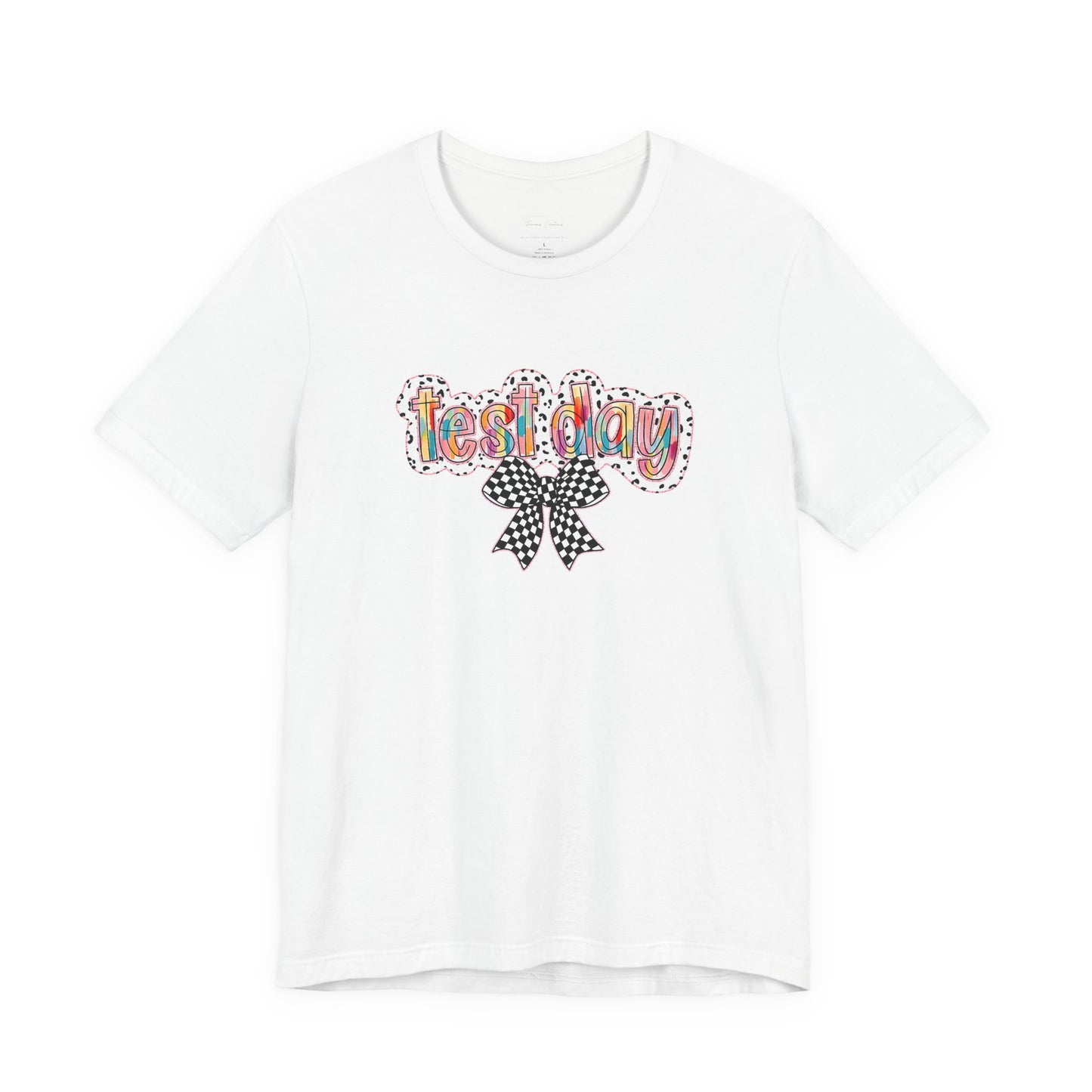 Bella + Canvas Test Day Short Sleeve Tee, Fun Gift, Party Attire, Unisex Shirt, Casual Wear, Summer Style